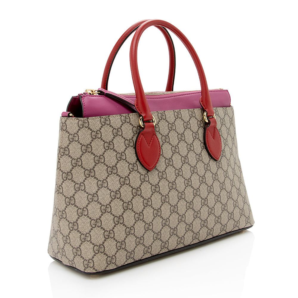 Gucci GG Supreme Leather Canvas Beige Small Tote Bag