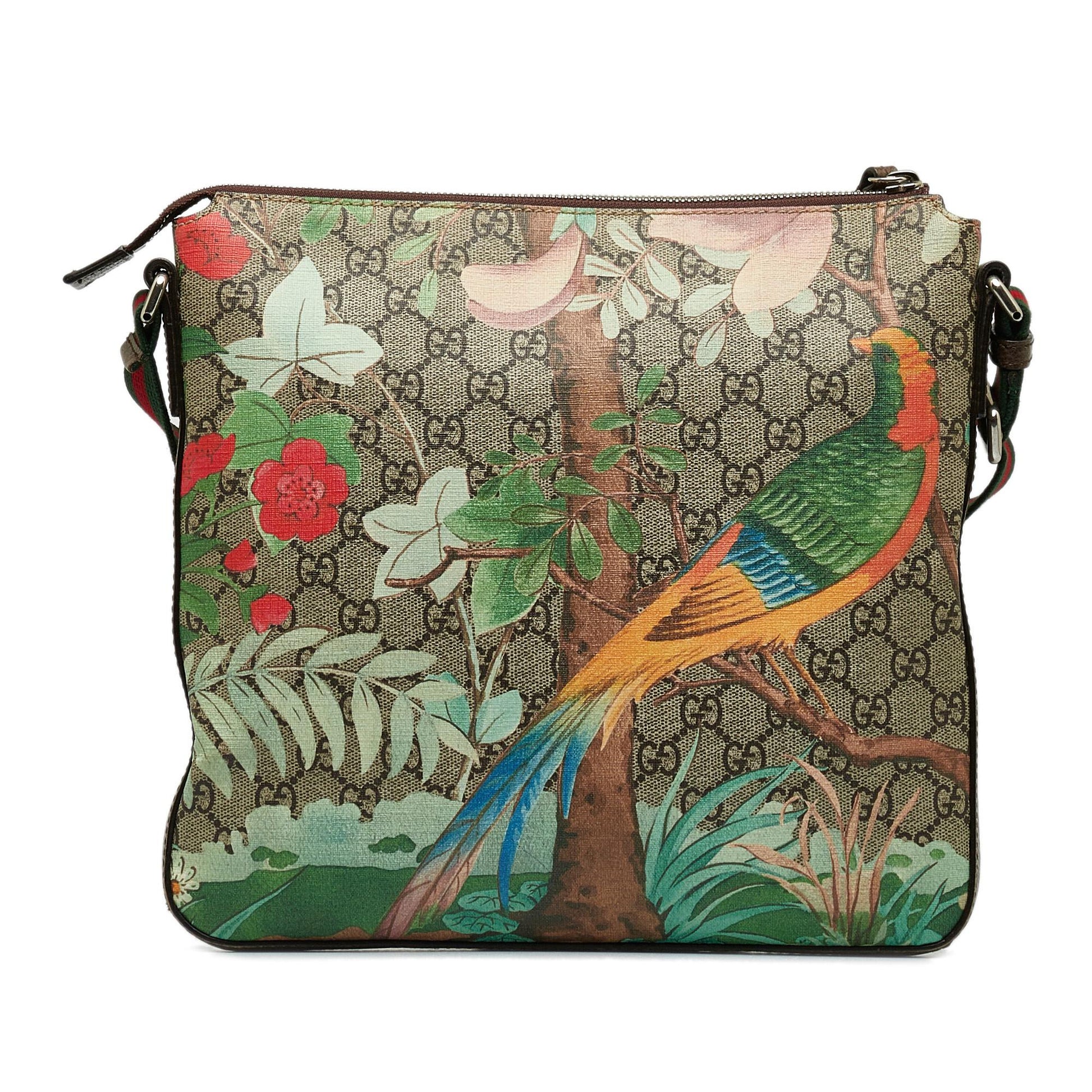 Gucci GG Supreme Tian SHG-wwlGJM Canvas Brown Crossbody Bag