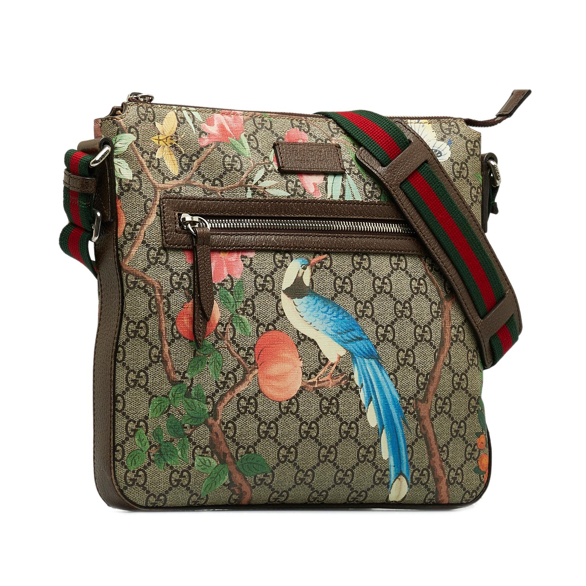 Gucci GG Supreme Tian SHG-wwlGJM Canvas Brown Crossbody Bag