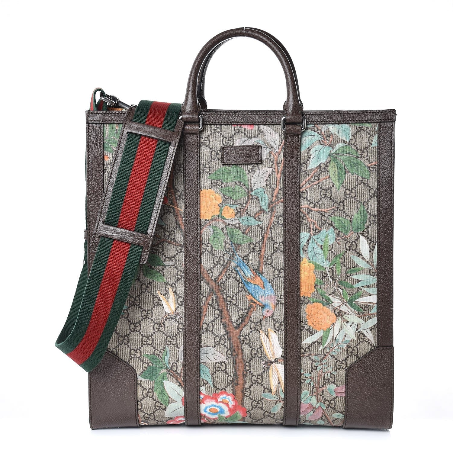Gucci GG Supreme Tian Print Monogram Tote Bag