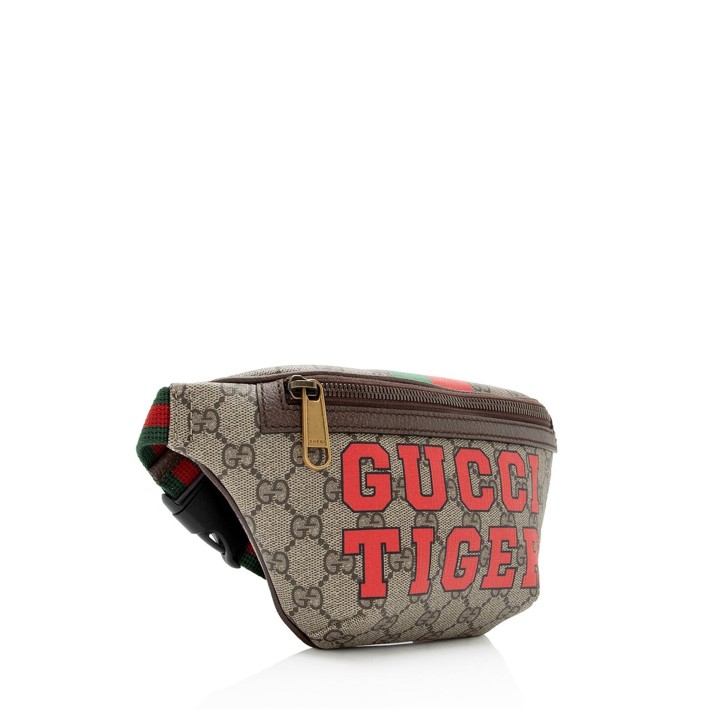 Gucci GG Supreme Tiger Belt SHF-uOGrKL Leather Canvas Nylon Brown Accessory