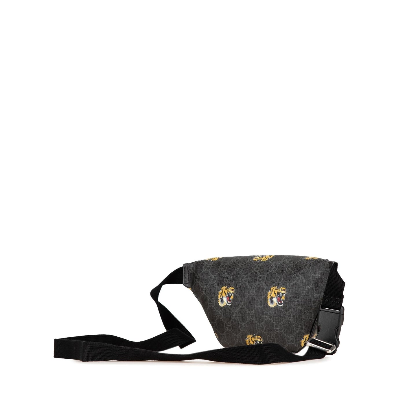 Gucci GG Supreme Tiger Belt Canvas Black Accessory