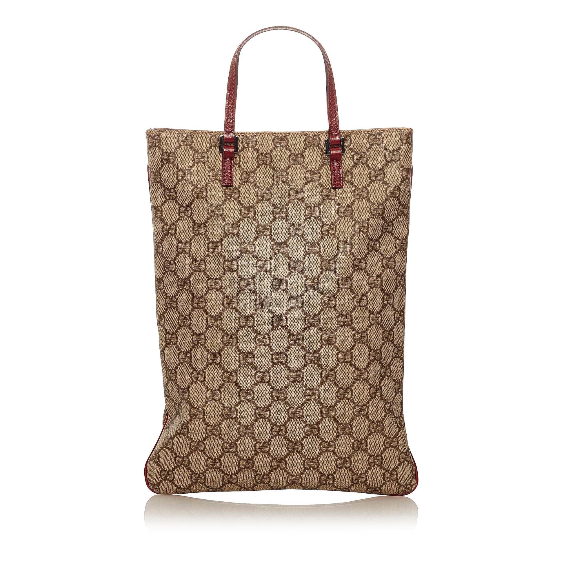 Gucci GG Supreme SHG Canvas Brown Tote Bag 8