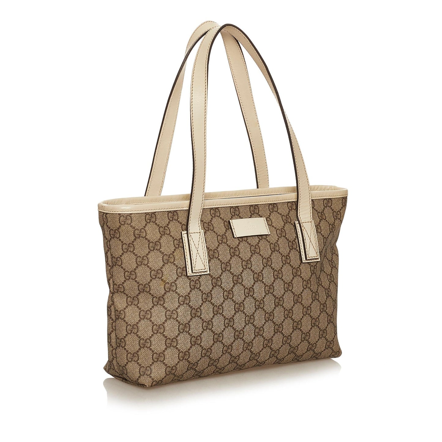 Gucci GG Supreme SHG Canvas White Brown Tote Bag