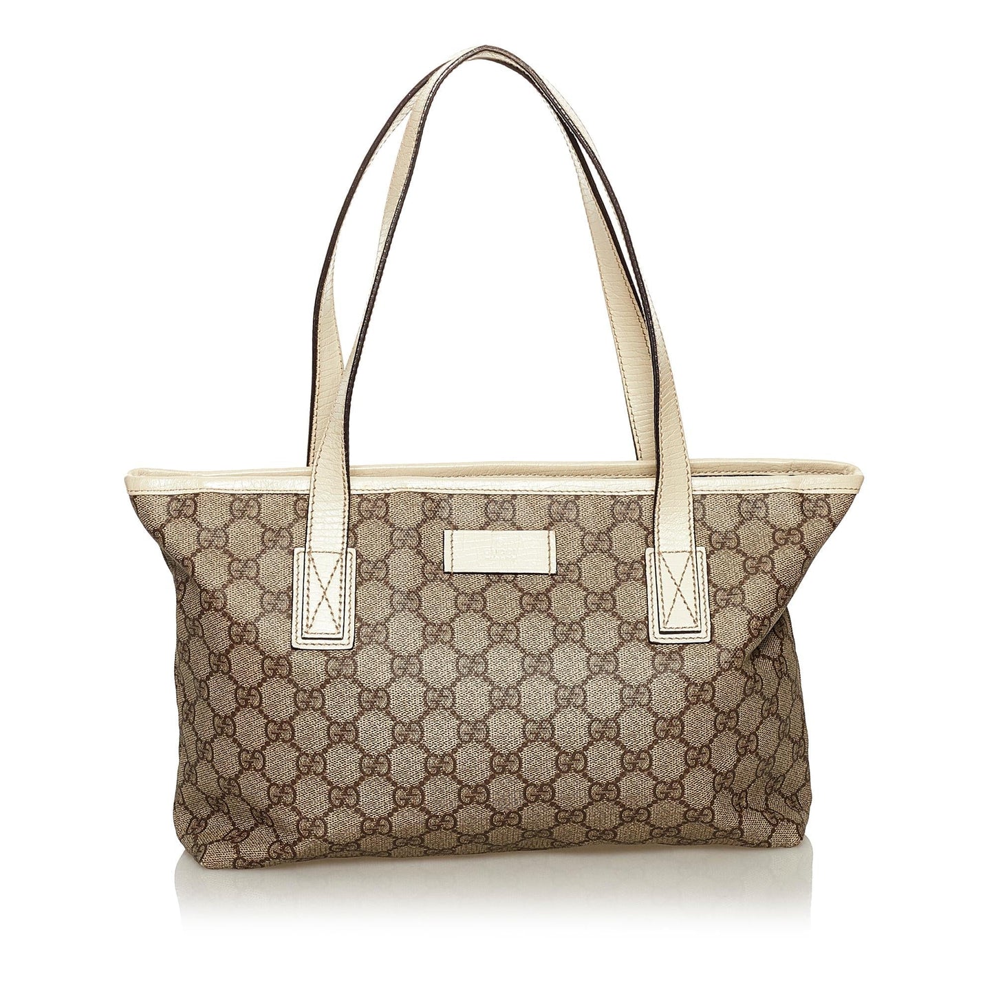 Gucci GG Supreme SHG Canvas White Brown Tote Bag Bag Shg