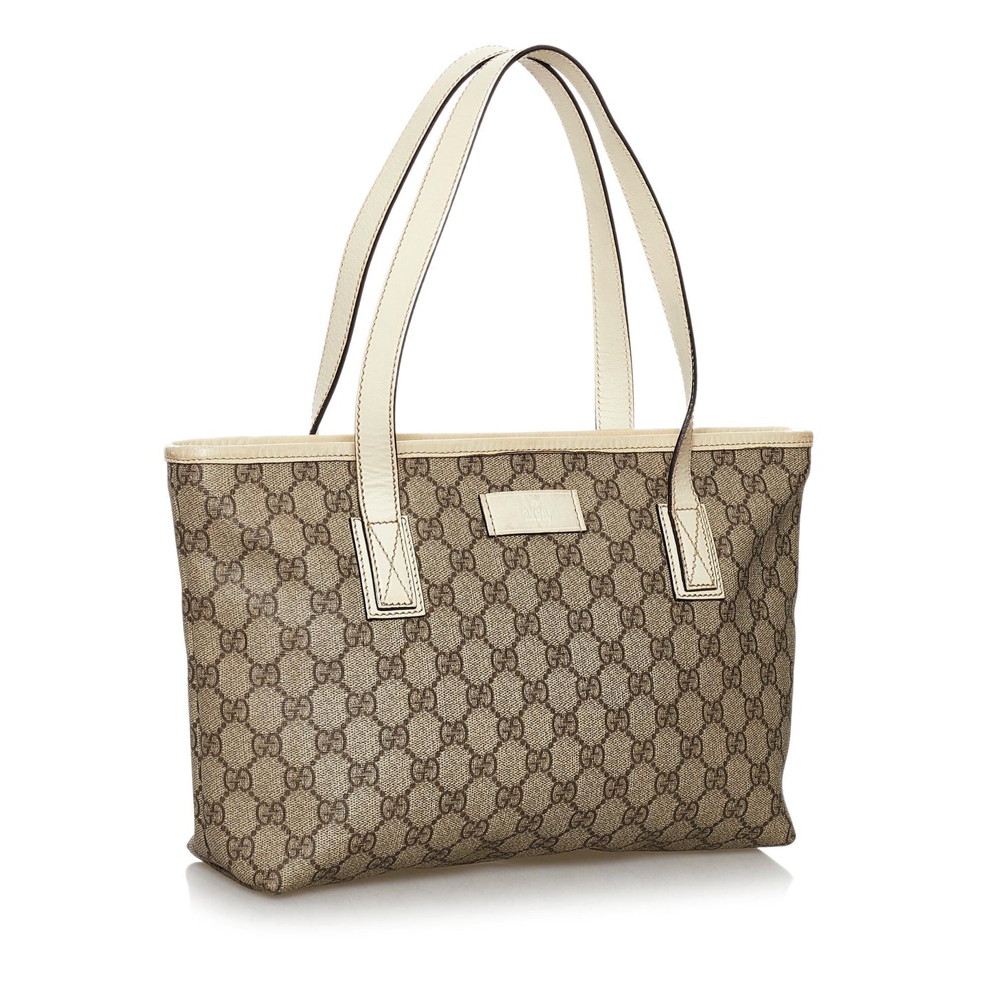 Gucci GG Supreme SHG Canvas White Brown Tote Bag 3