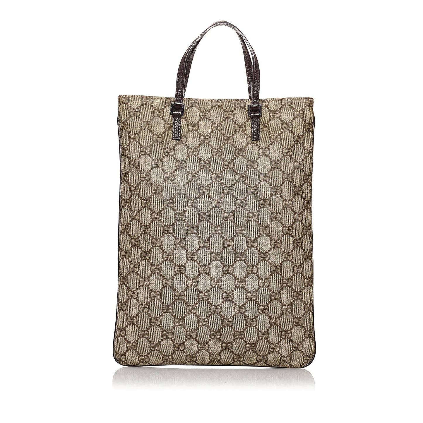 Gucci GG Supreme SHG Canvas Calf Brown Tote Bag 3