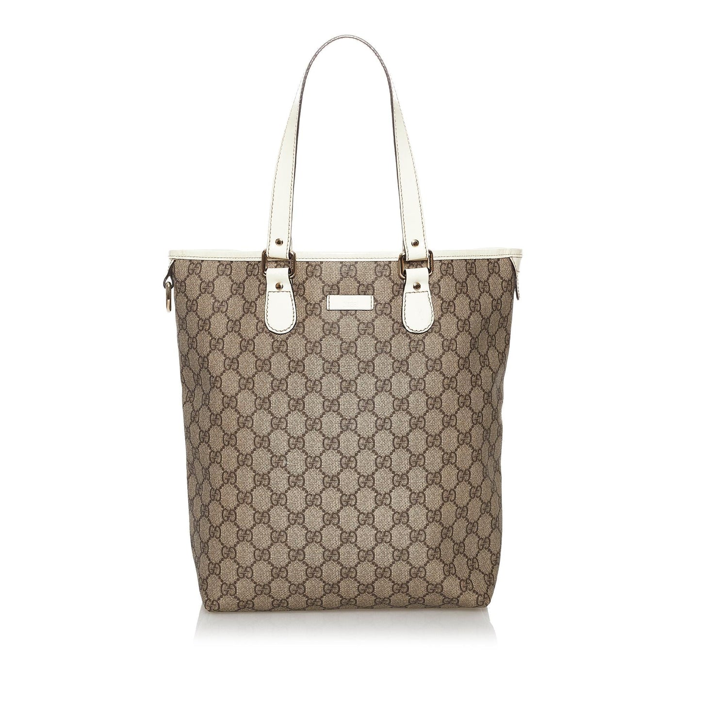 Gucci GG Supreme SHG Canvas White Brown Tote Bag 4