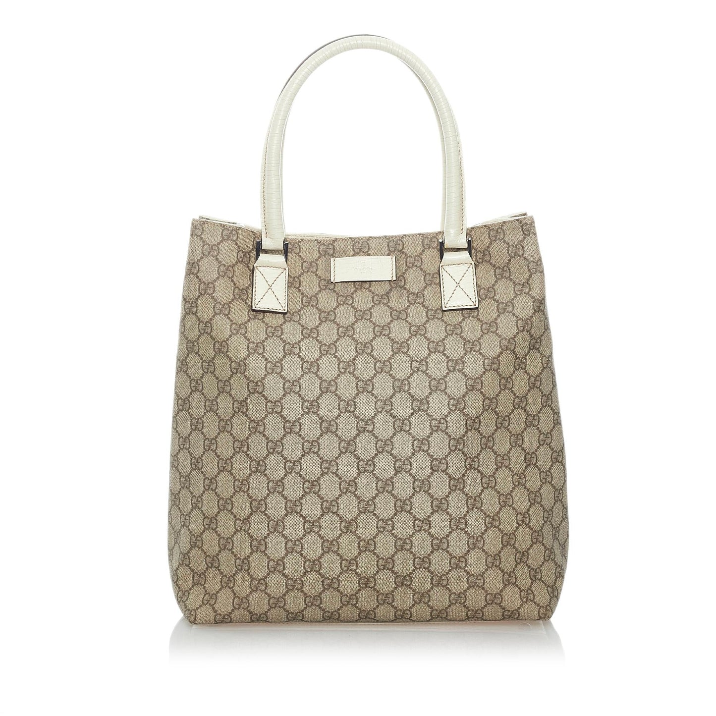 Gucci GG Supreme SHG Canvas White Brown Tote Bag 6
