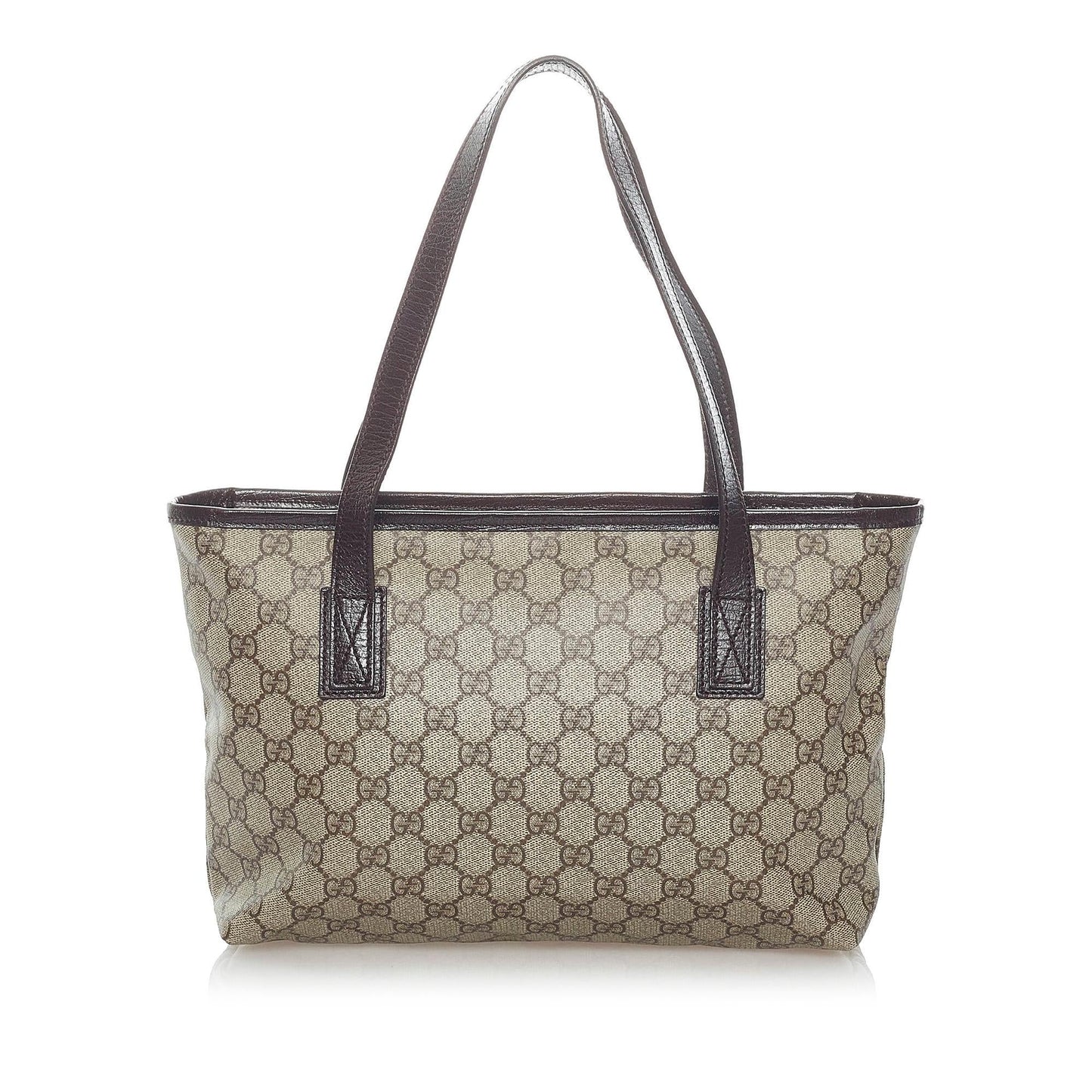 Gucci GG Supreme SHG Canvas Calf Brown Tote Bag 6
