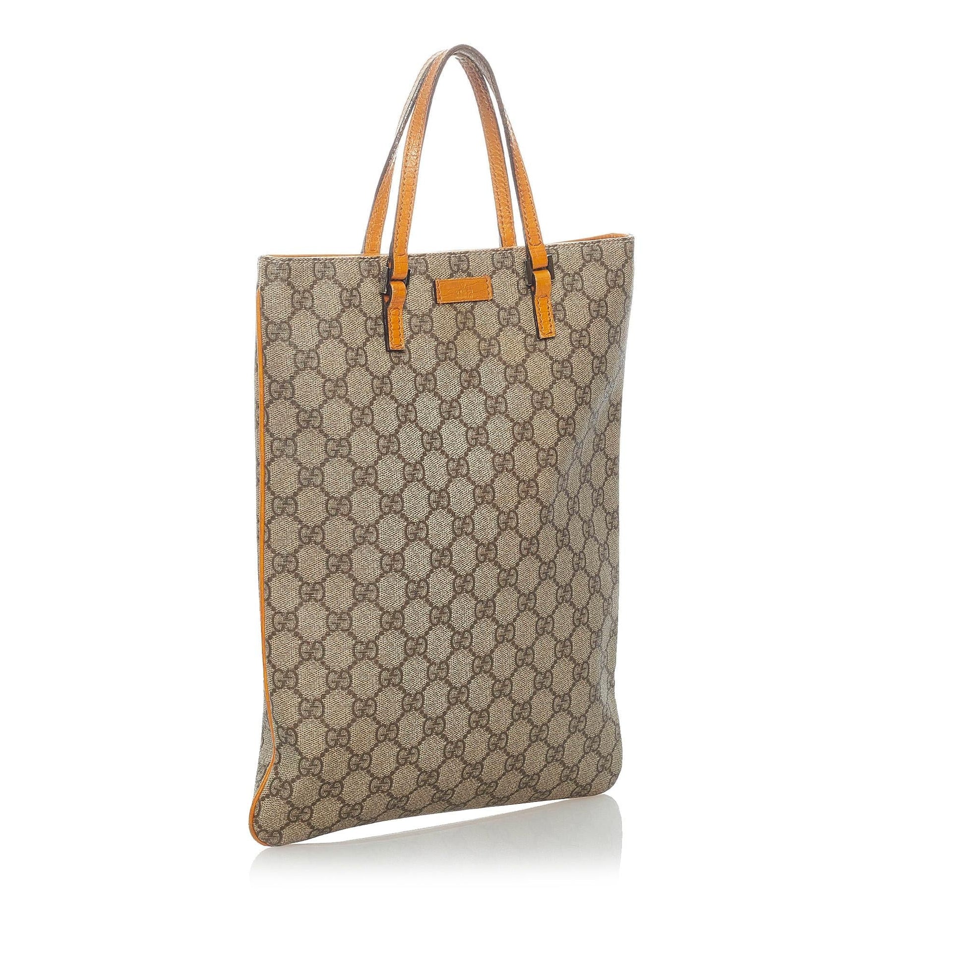 Gucci GG Supreme SHG Canvas Brown Tote Bag