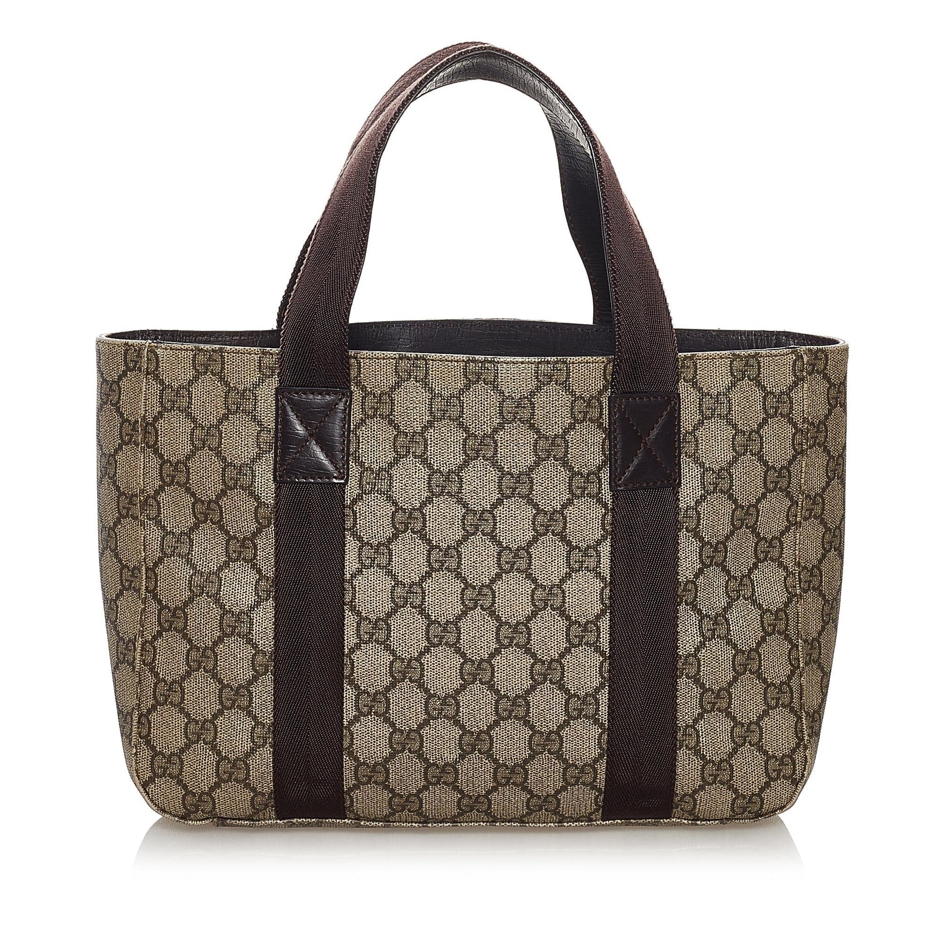 Gucci GG Supreme SHG Canvas Brown Tote Bag 13
