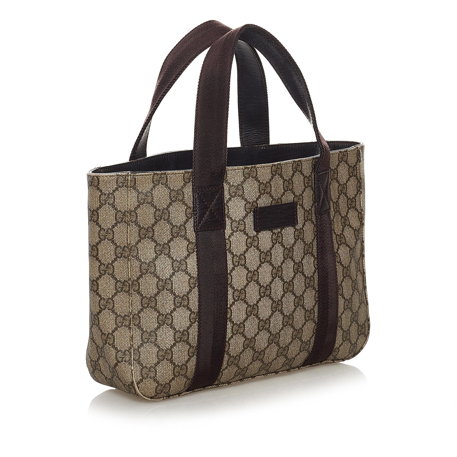 Gucci GG Supreme SHG Canvas Brown Tote Bag 13