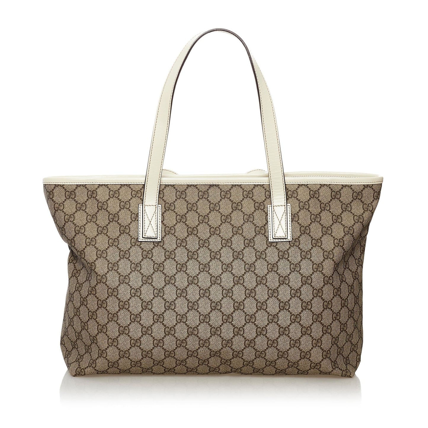 Gucci GG Supreme SHG Canvas White Brown Tote Bag 7