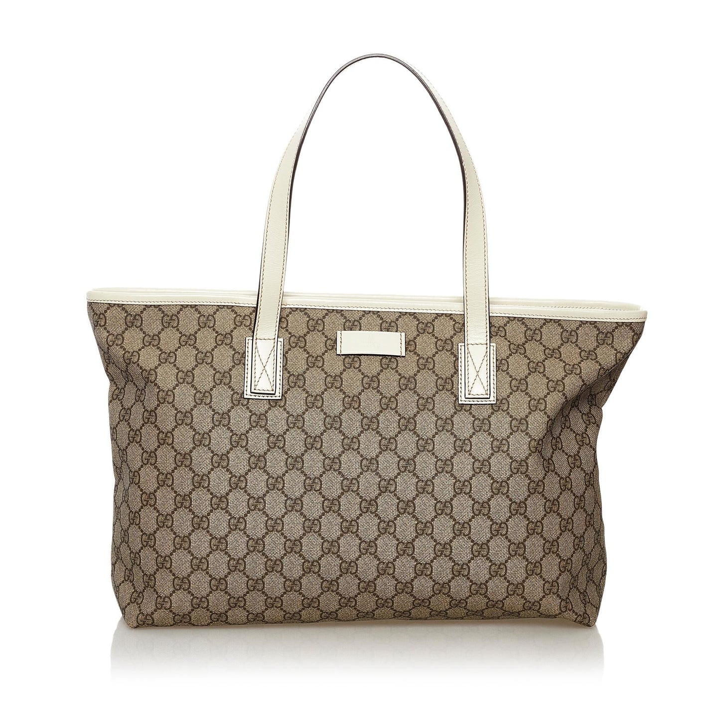 Gucci GG Supreme SHG Canvas White Brown Tote Bag 7