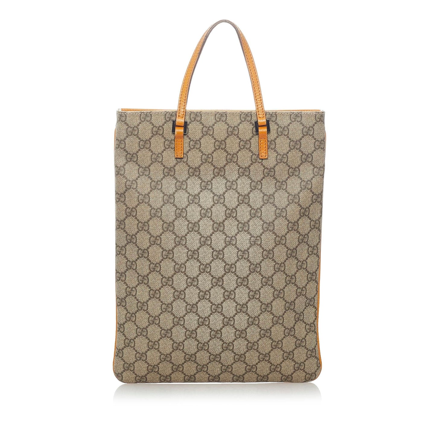 Gucci GG Supreme SHG Canvas Calf Brown Tote Bag
