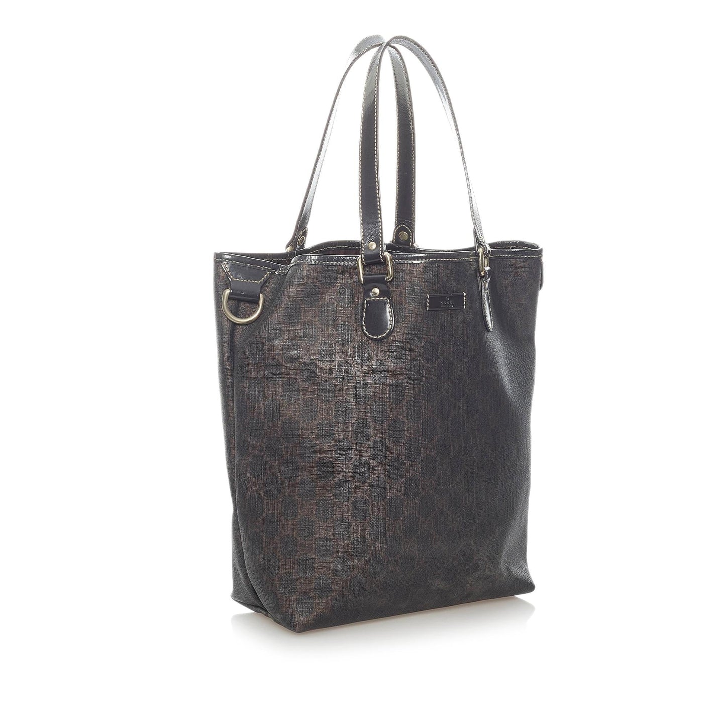 Gucci GG Supreme SHG Canvas Calf Brown Tote Bag Bag Shg