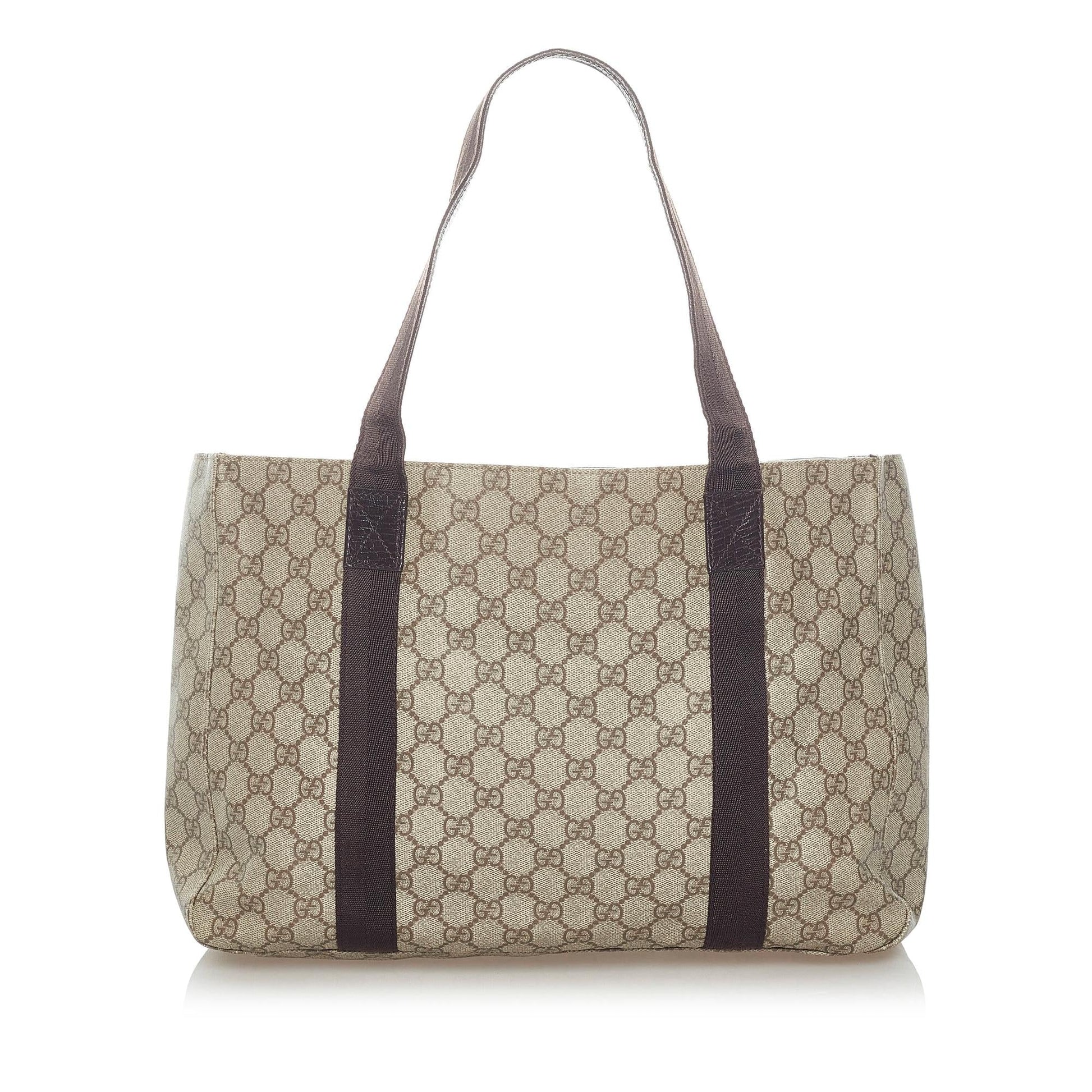 Gucci GG Supreme SHG Canvas Brown Tote Bag Bag Shg