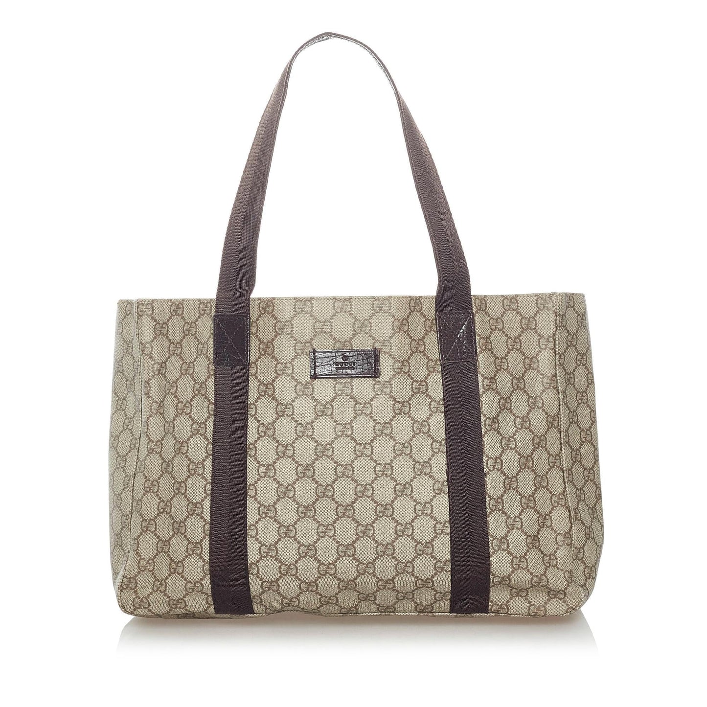 Gucci GG Supreme SHG Canvas Brown Tote Bag Bag Shg