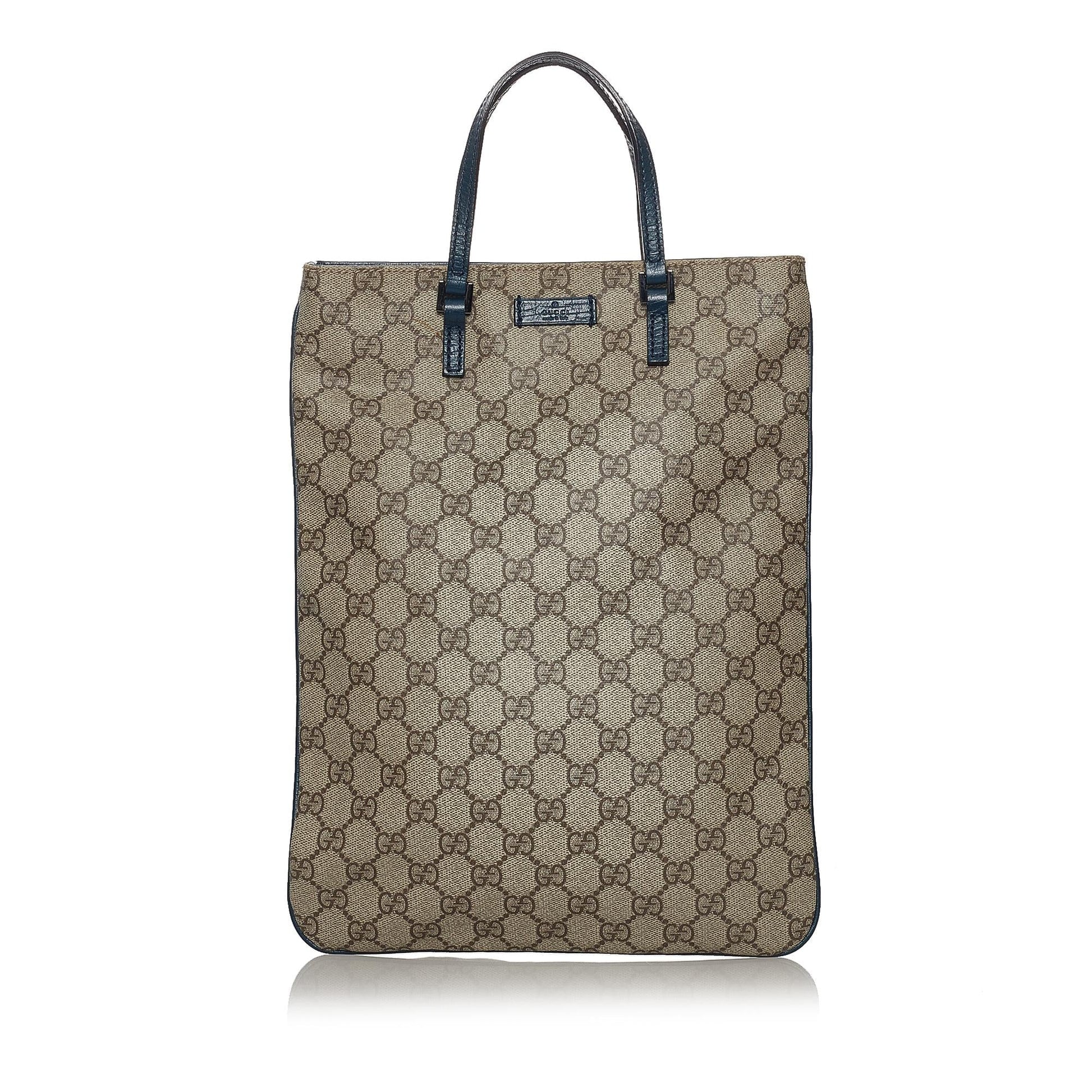 Gucci GG Supreme SHG Canvas Black Brown Tote Bag Bag Shg