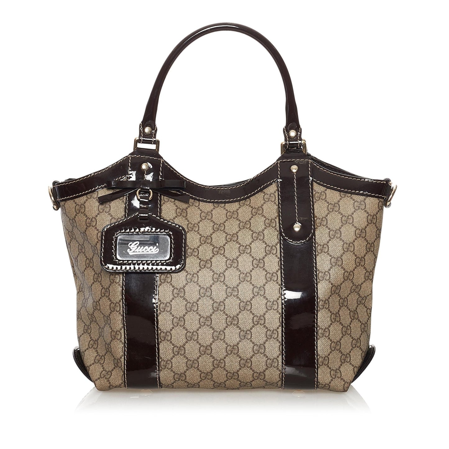 Gucci GG Supreme SHG Canvas Brown Tote Bag 4