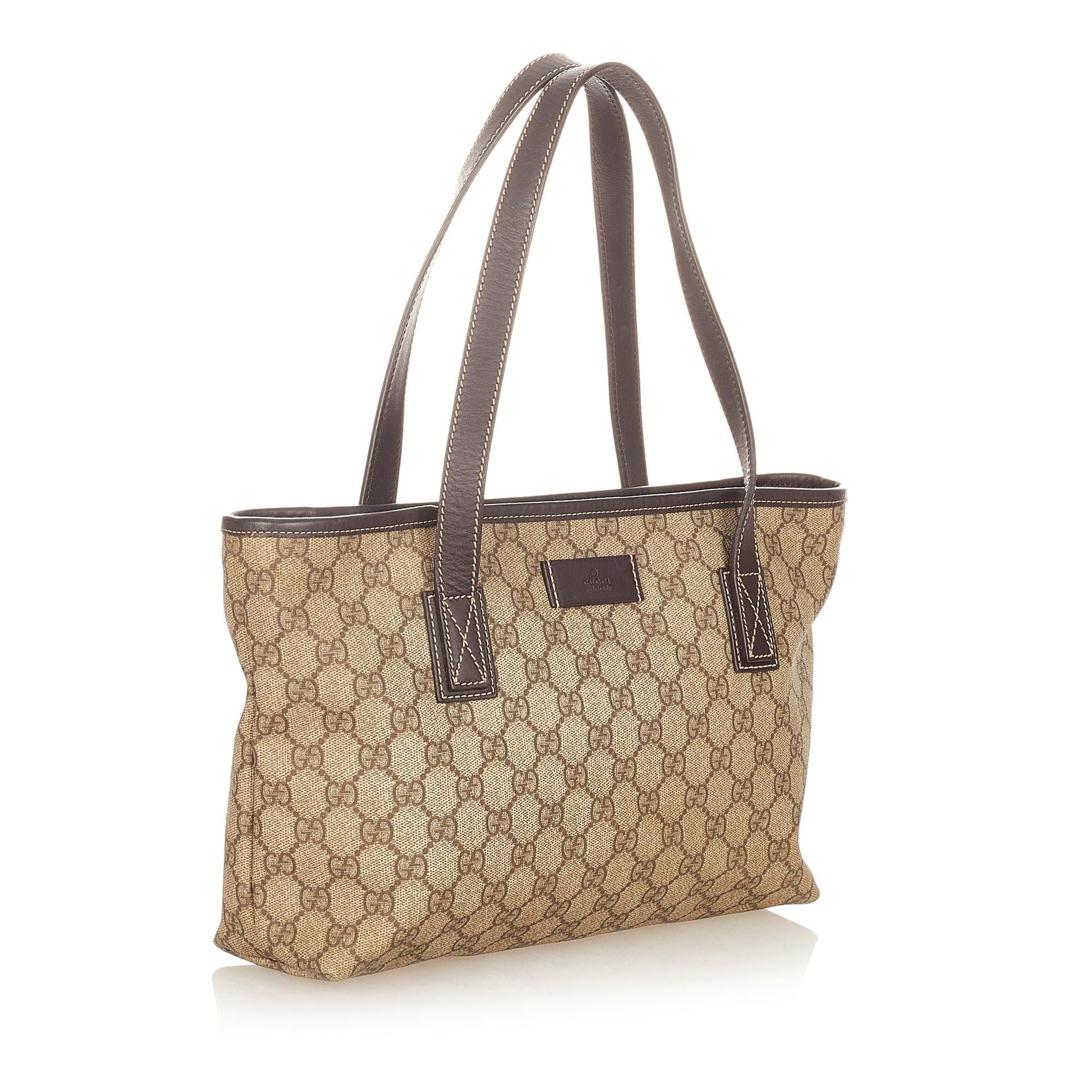Gucci GG Supreme SHG Canvas Brown Tote Bag 5