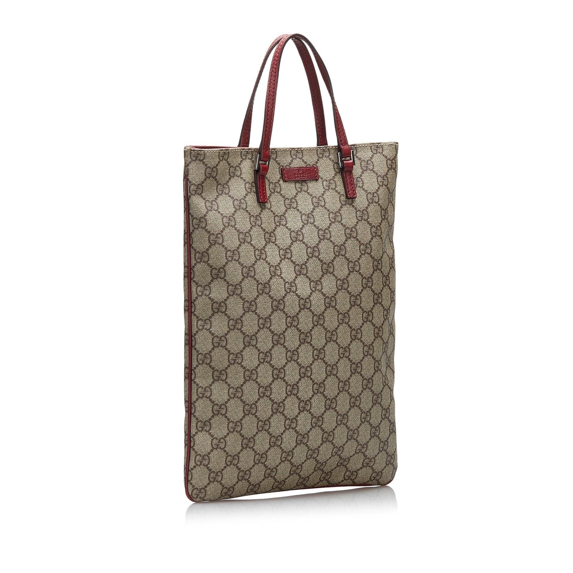 Gucci GG Supreme SHG-S1HQov Canvas Brown Tote Bag