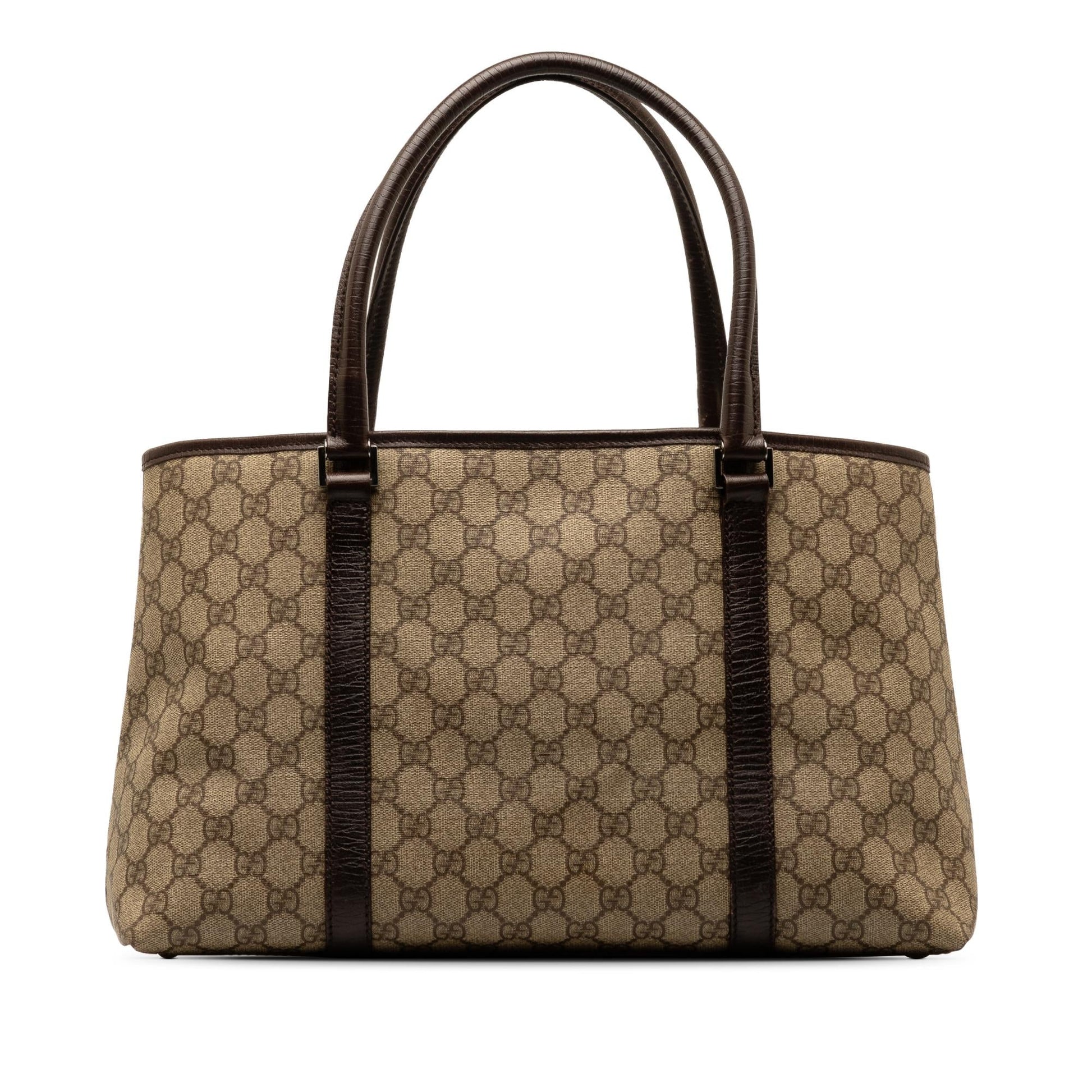 Gucci GG Supreme SHG-qUCBpW Canvas Brown Tote Bag