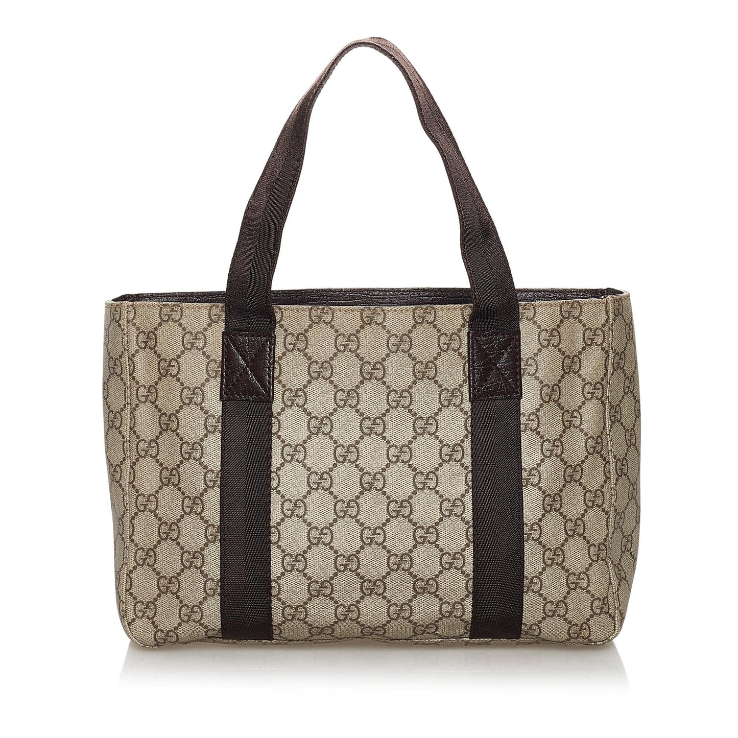Gucci GG Supreme SHG Canvas Calf Brown Tote Bag Tote Shg