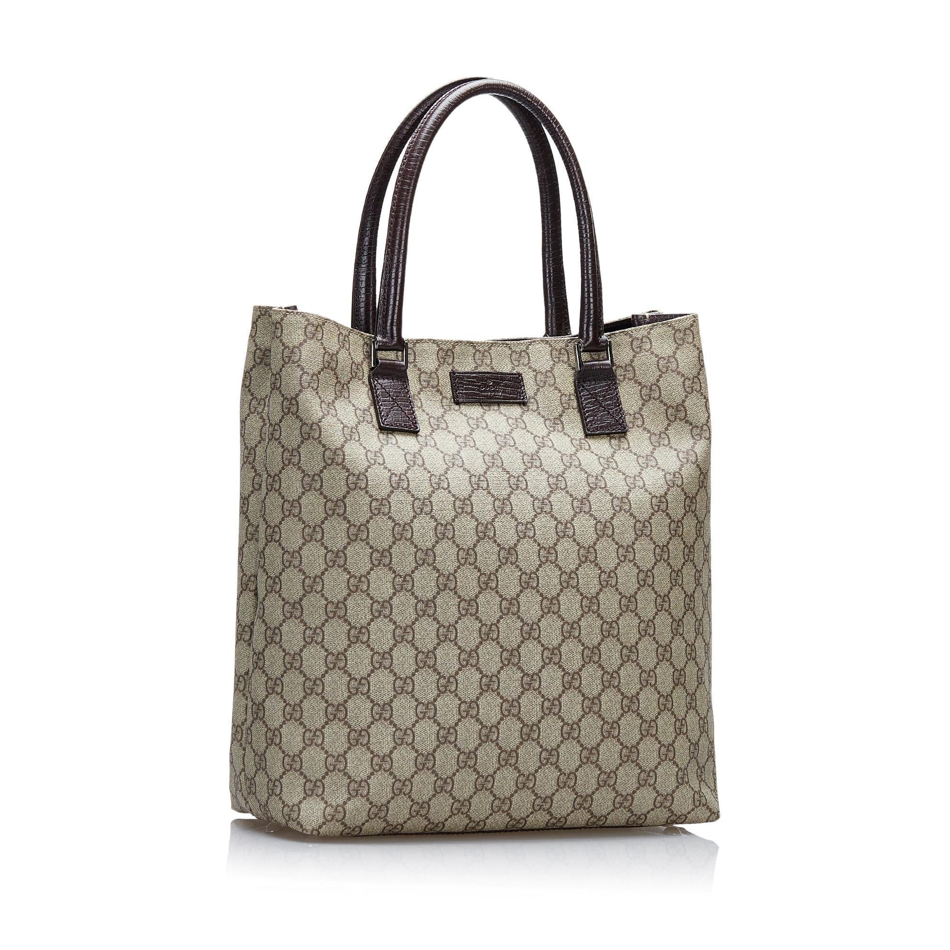 Gucci GG Supreme SHG Canvas Brown Tote Bag Tote Shg