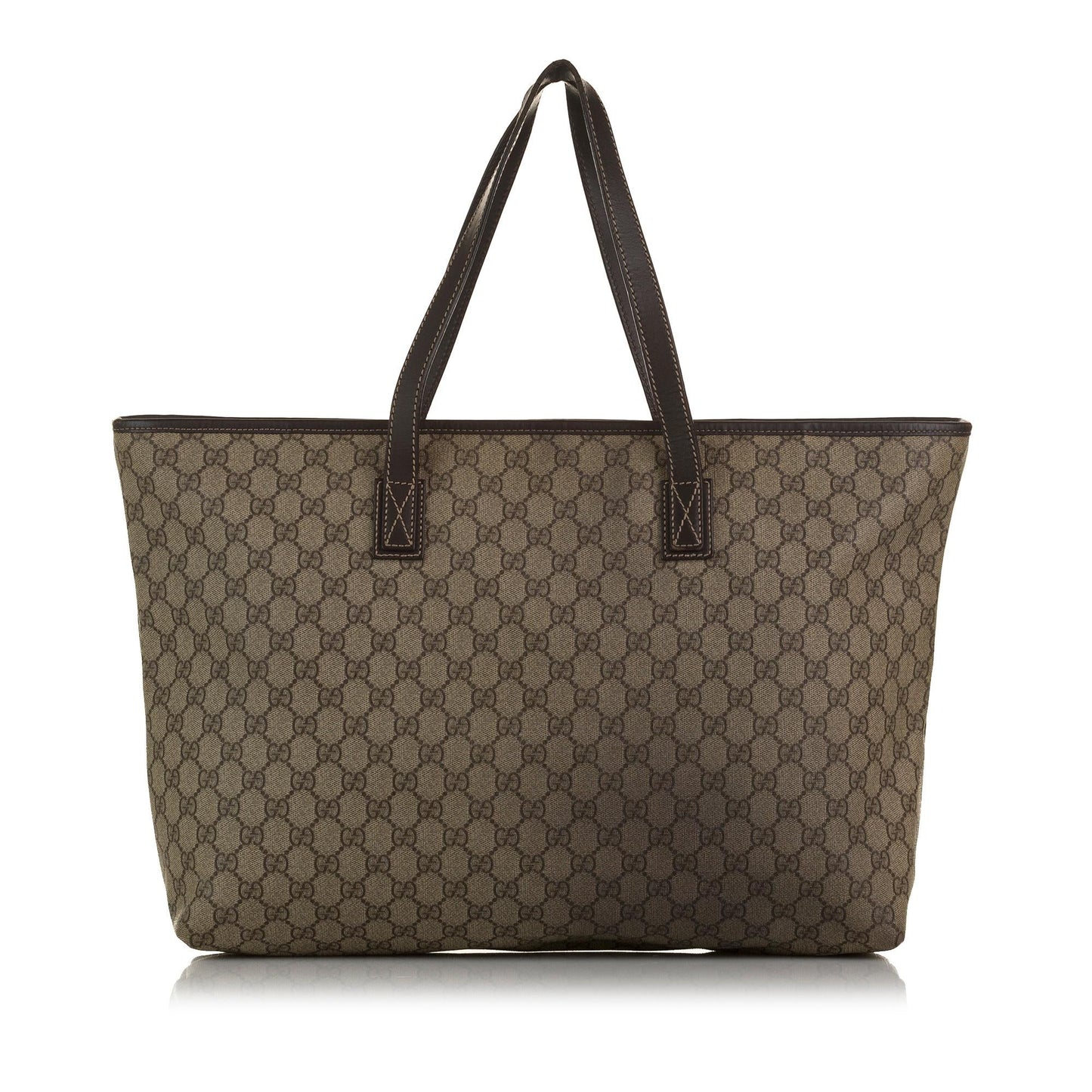 Gucci GG Supreme SHG-9cmftX Canvas Brown Tote Bag