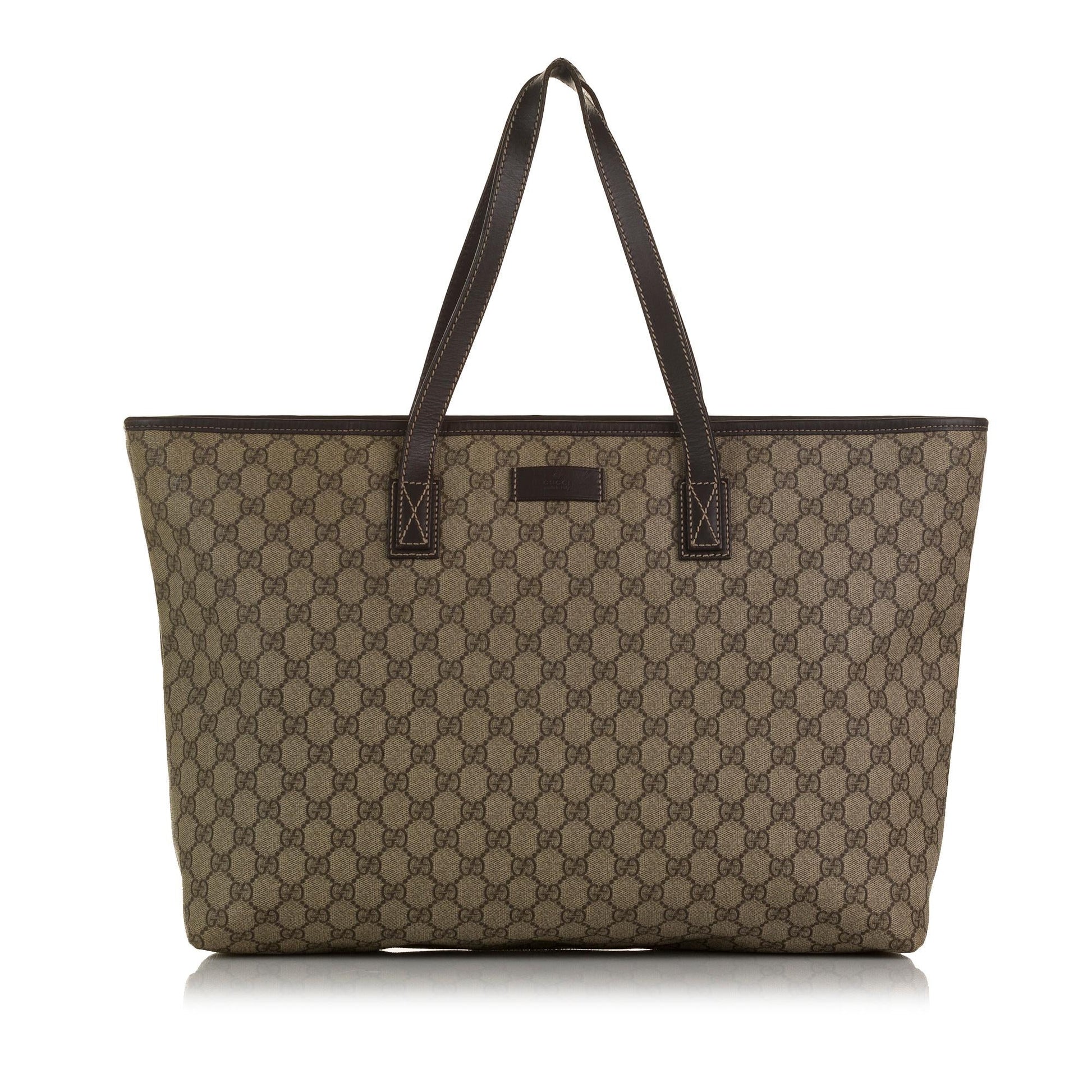 Gucci GG Supreme SHG-9cmftX Canvas Brown Tote Bag
