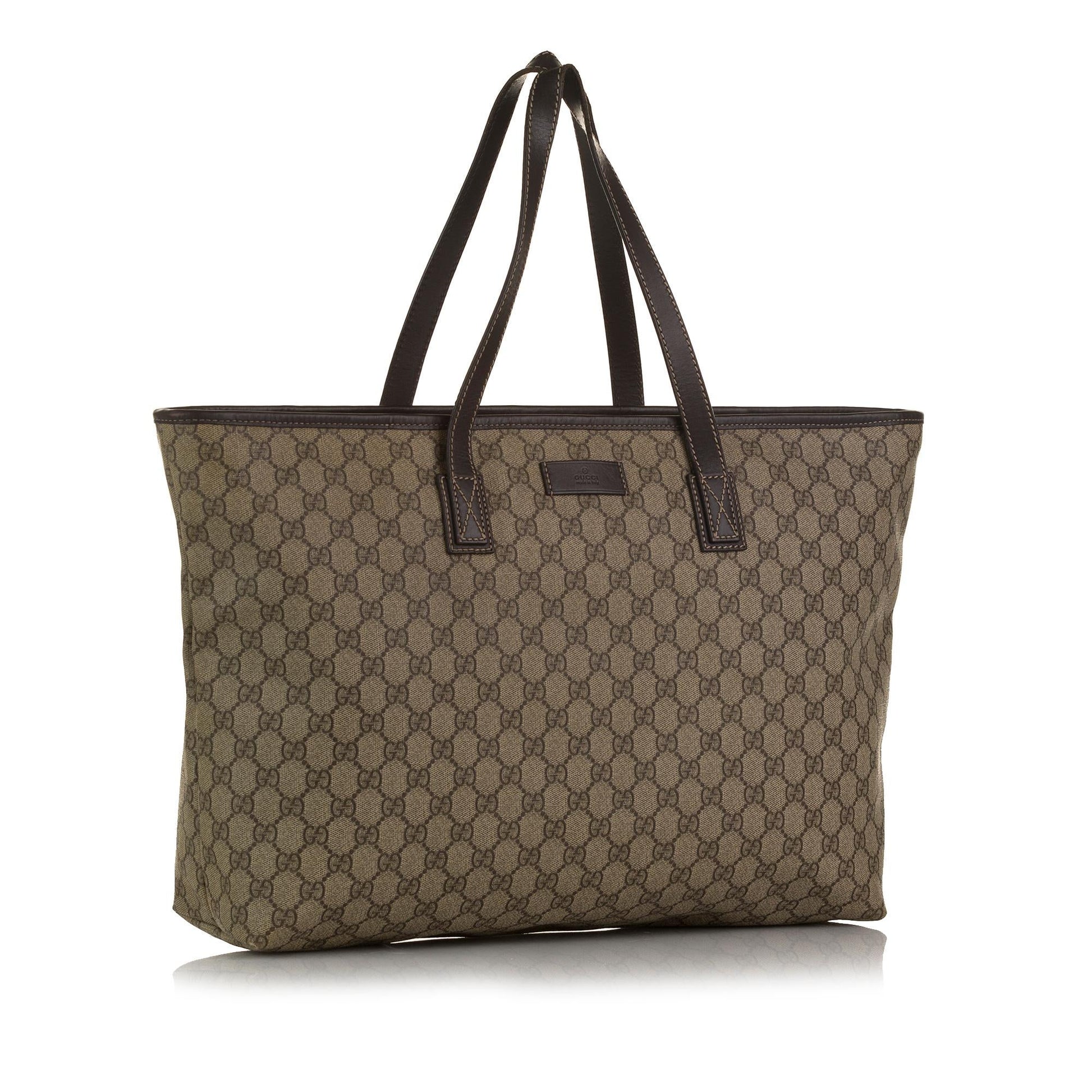 Gucci GG Supreme SHG-9cmftX Canvas Brown Tote Bag