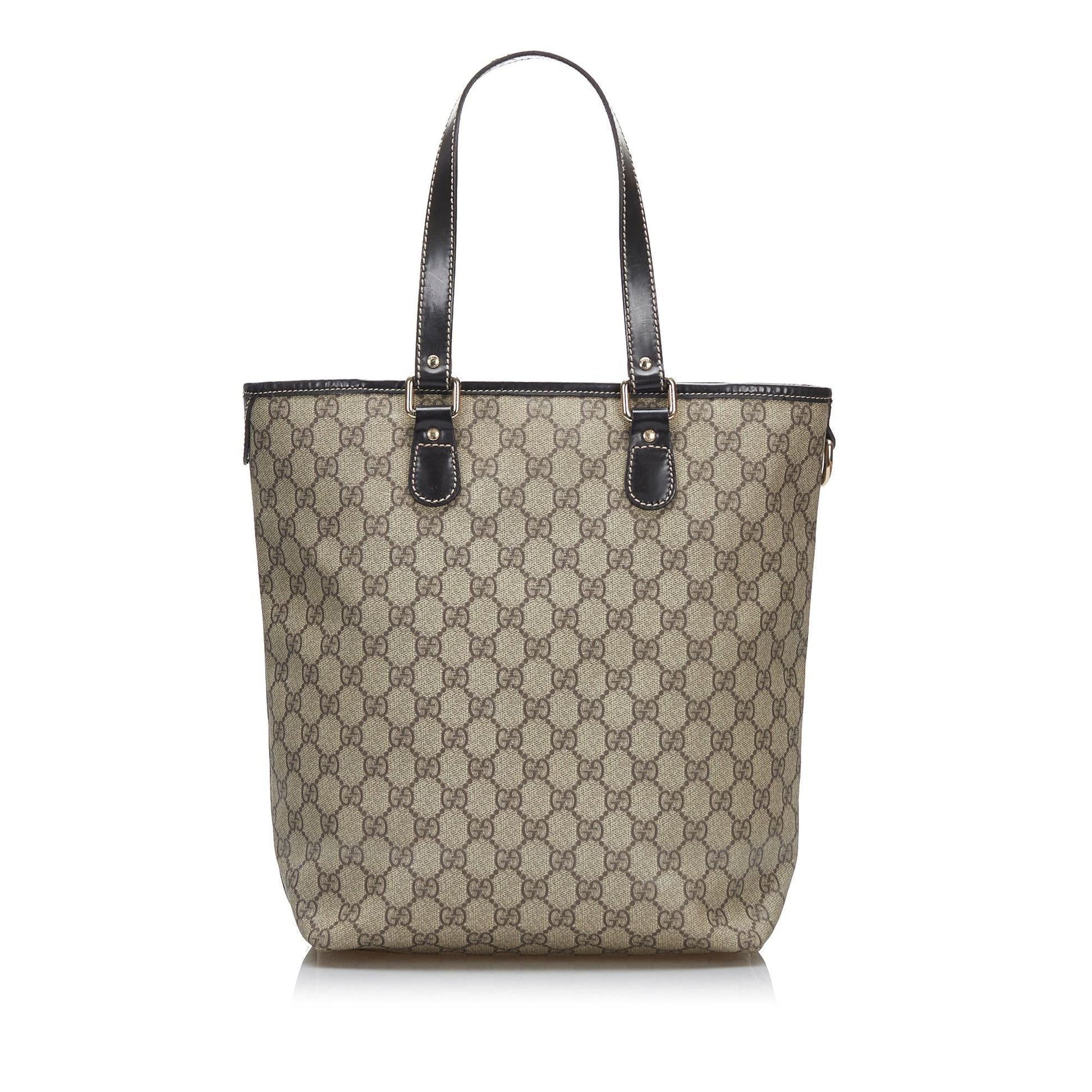 Gucci GG Supreme SHG-efyCC5 Canvas Brown Tote Bag