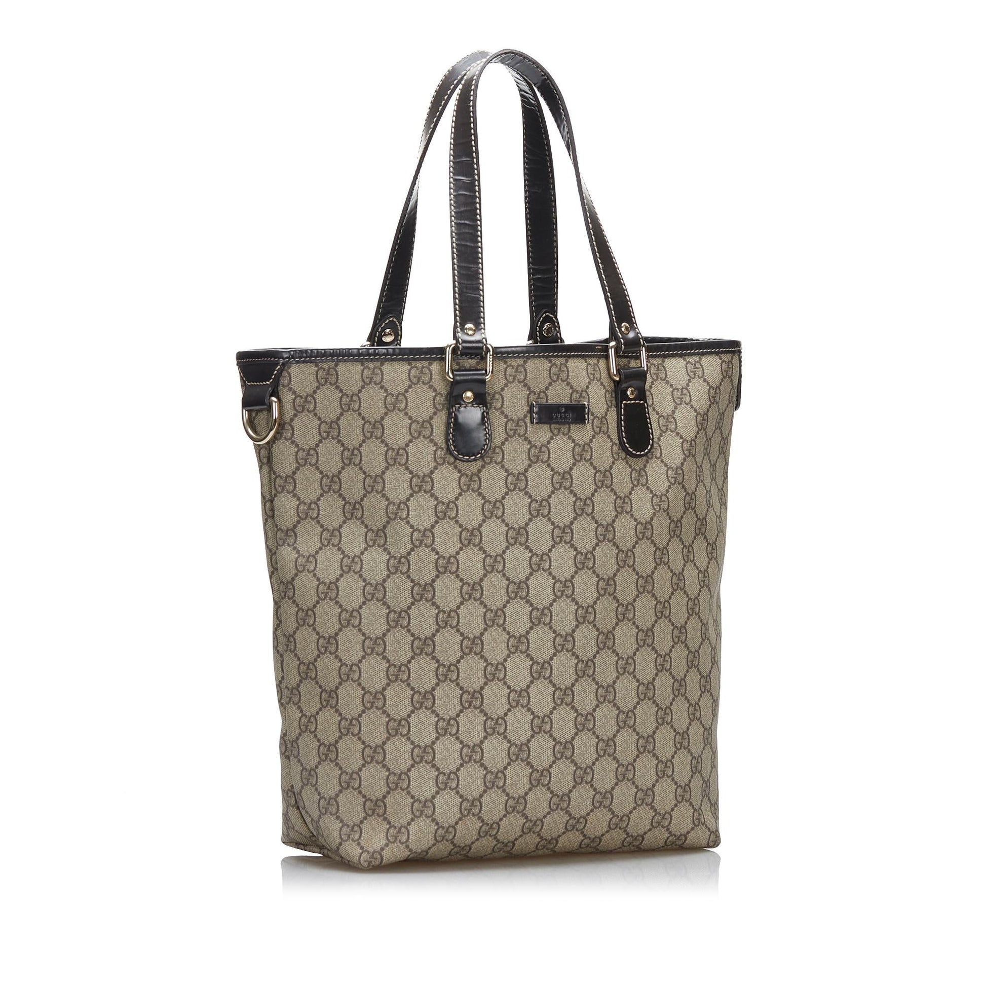 Gucci GG Supreme SHG-efyCC5 Canvas Brown Tote Bag