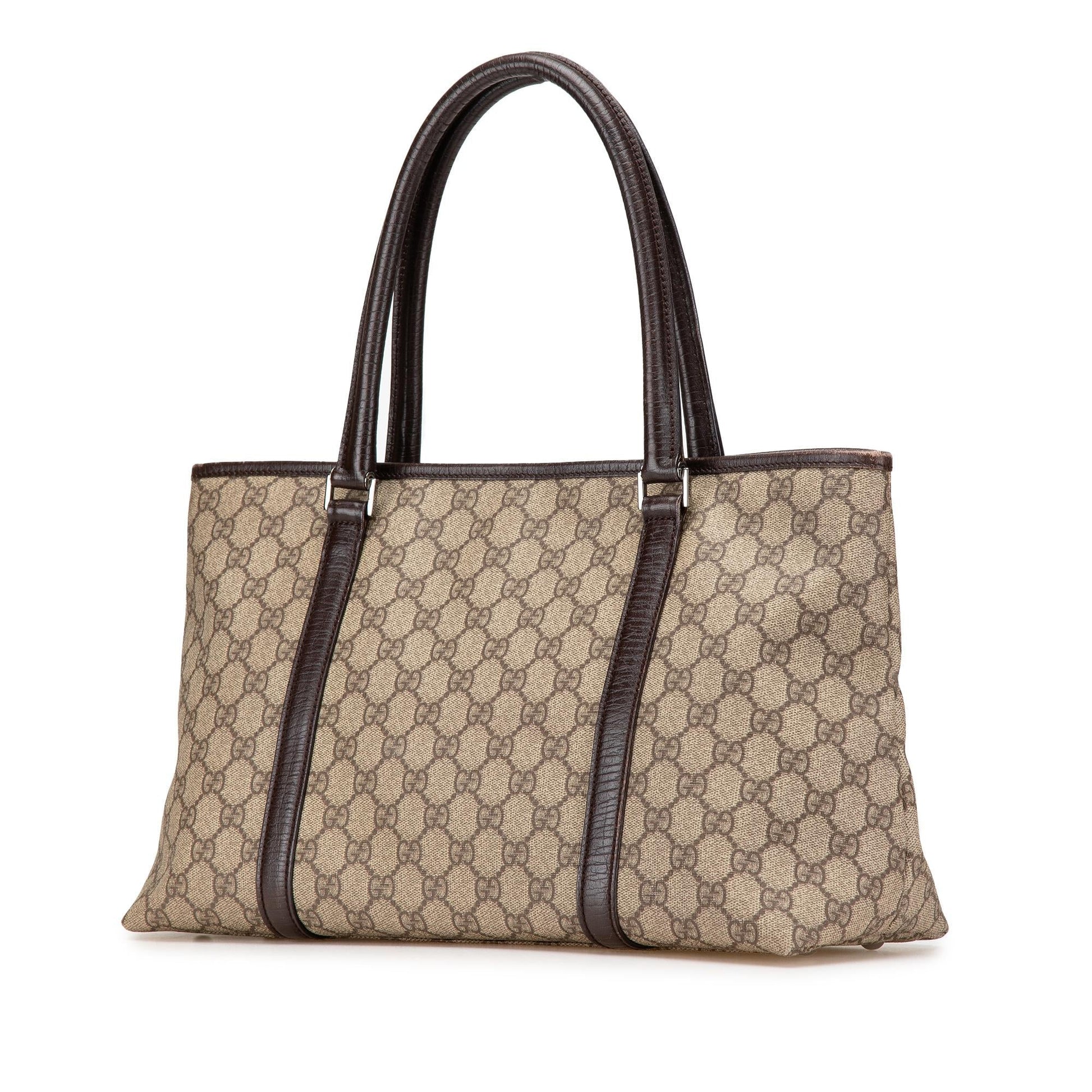 Gucci GG Supreme Canvas Brown Tote Bag