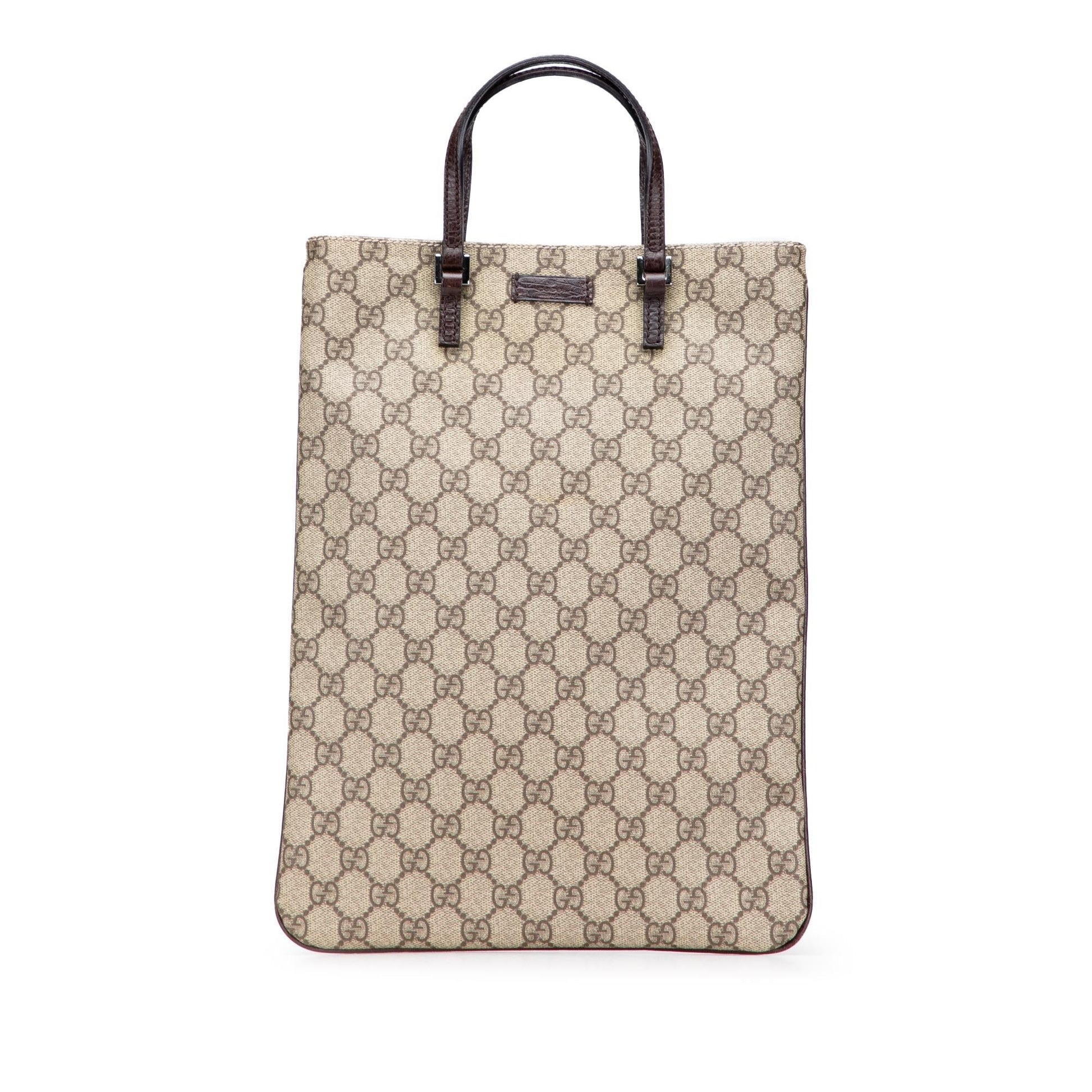 Gucci GG Supreme Canvas Calf Brown Tote Bag Tote 5