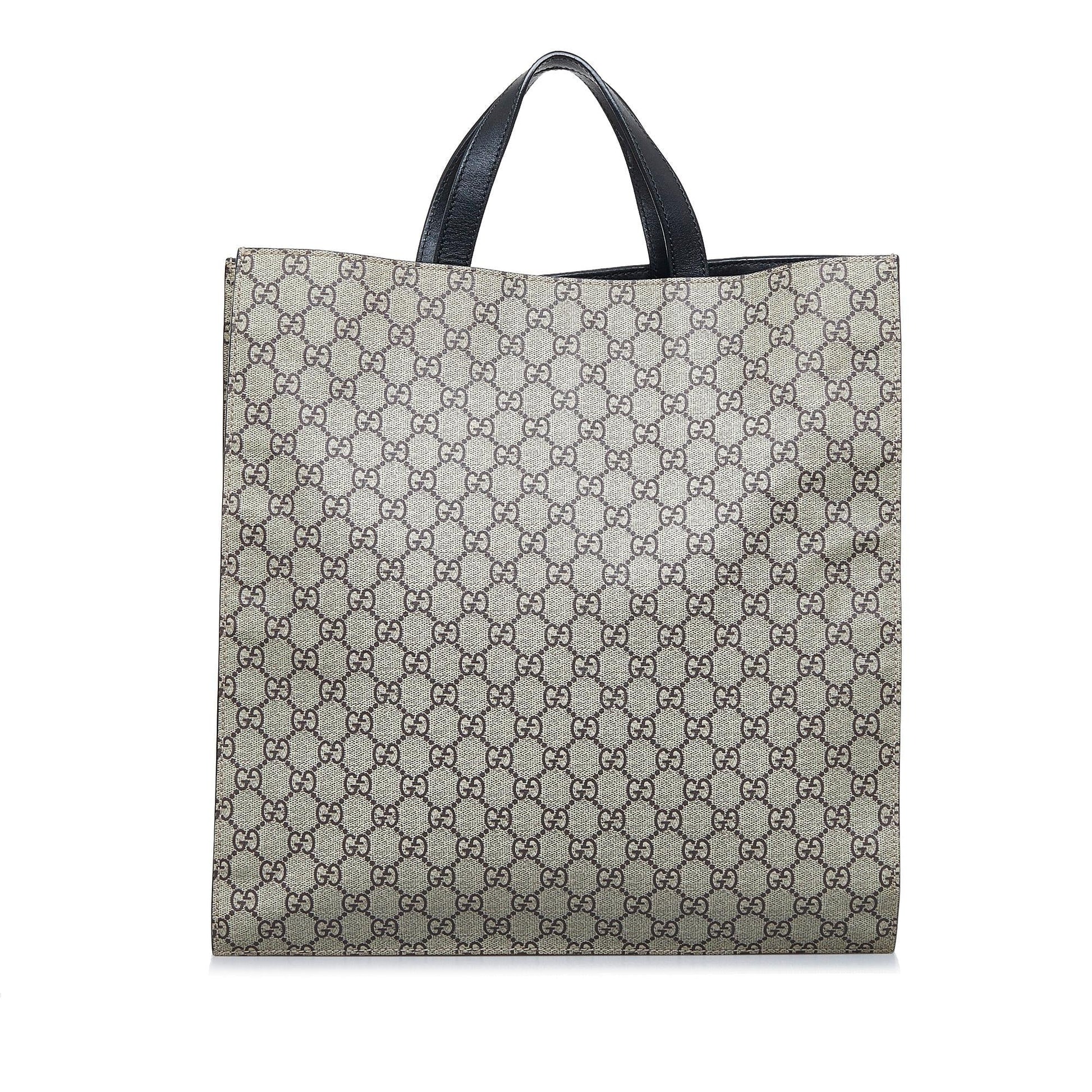 Gucci GG Supreme Web Animalier SHG-aiiY9A Canvas Brown Satchel Bag