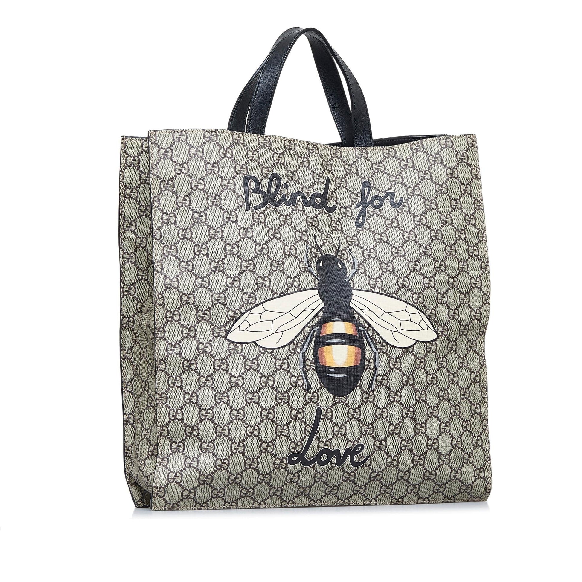Gucci GG Supreme Web Animalier SHG-aiiY9A Canvas Brown Satchel Bag