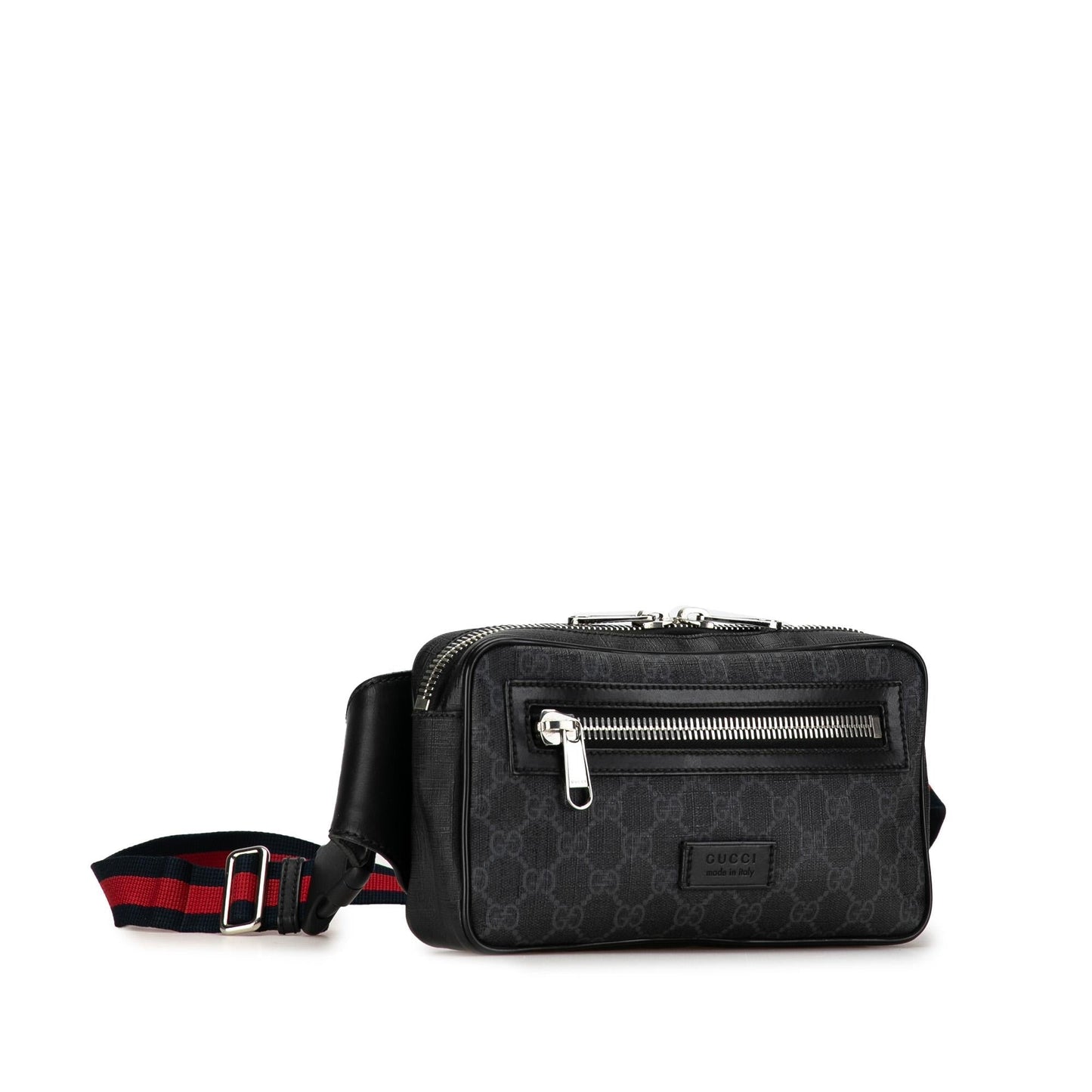 Gucci GG Supreme Web Belt SHG-2Lu14R Canvas Black Accessory