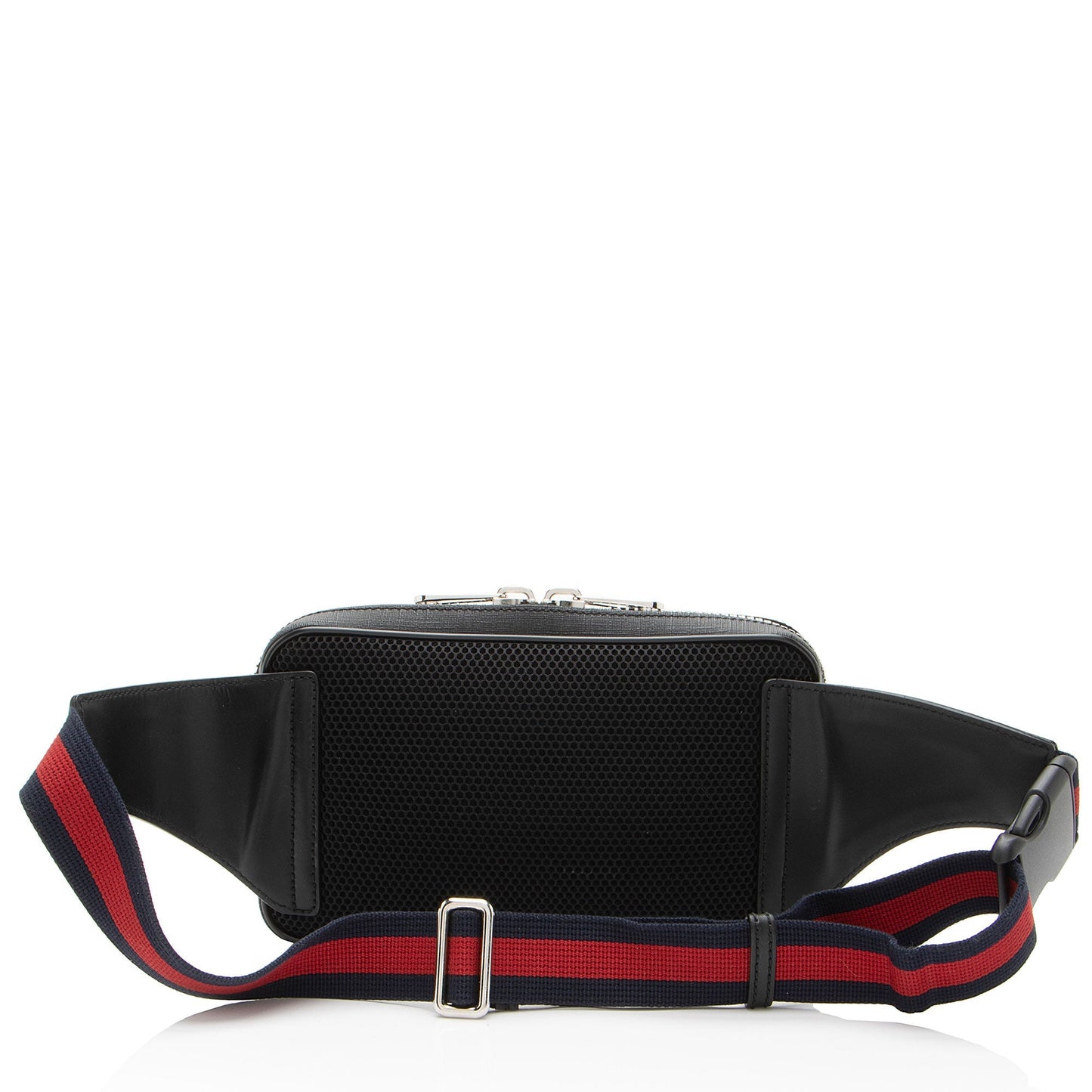 Gucci GG Supreme Web Zip Belt Leather Canvas Nylon Black Accessory Shf 52Mzpp
