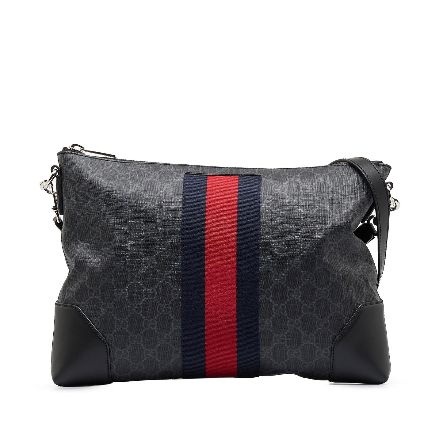 Gucci GG Supreme Web SHG-gkkz7w Canvas Black Crossbody Bag