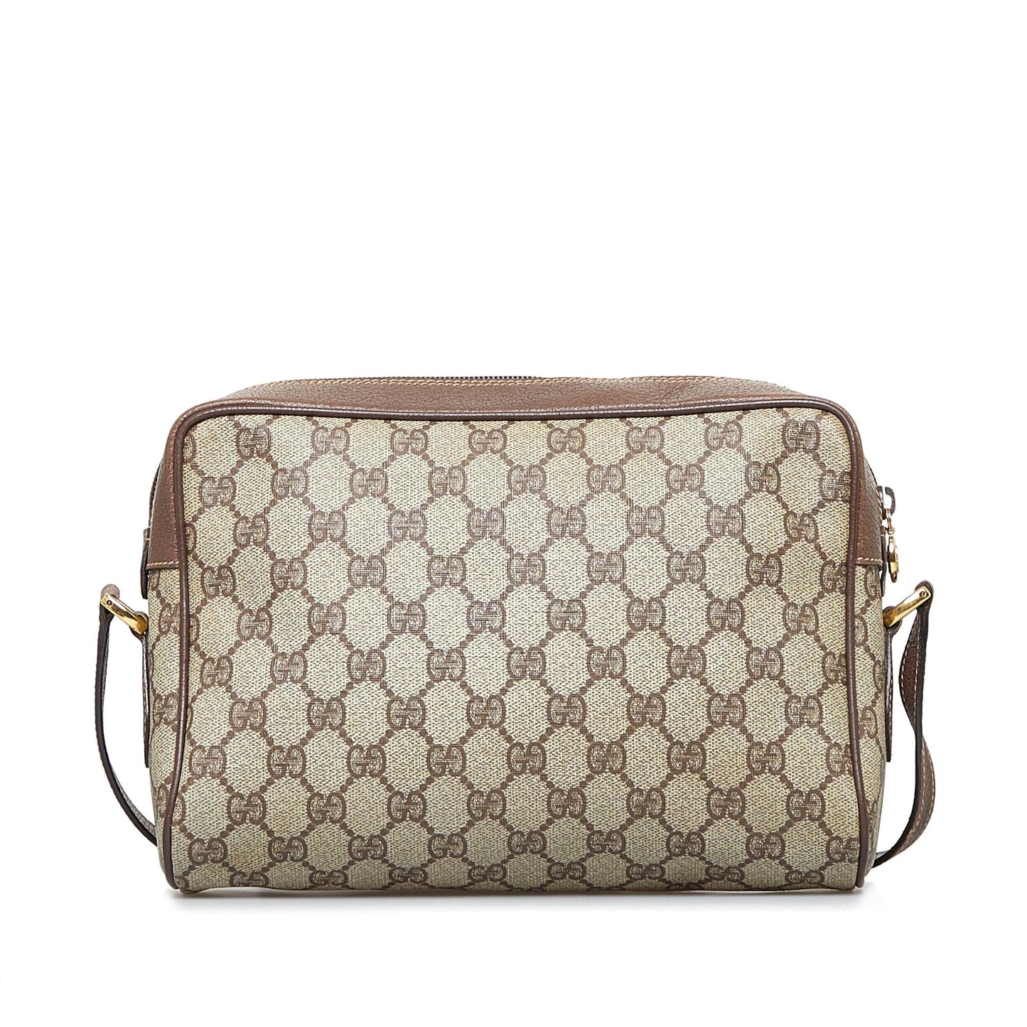 Gucci GG Supreme Web SHG-Dazr8b Canvas Calf Brown Crossbody Bag