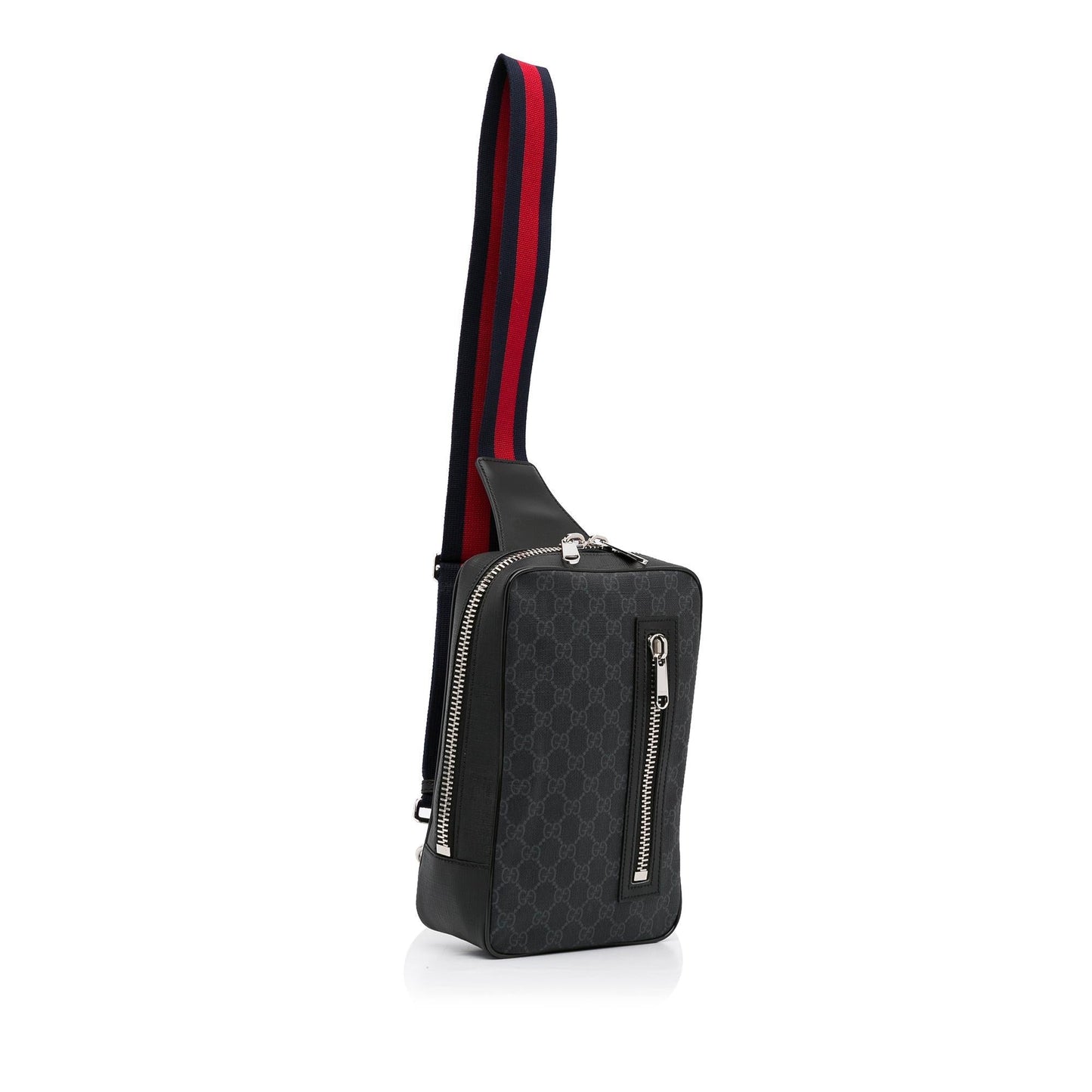 Gucci GG Supreme Web SHG-KHRuUd Canvas Black Crossbody Bag