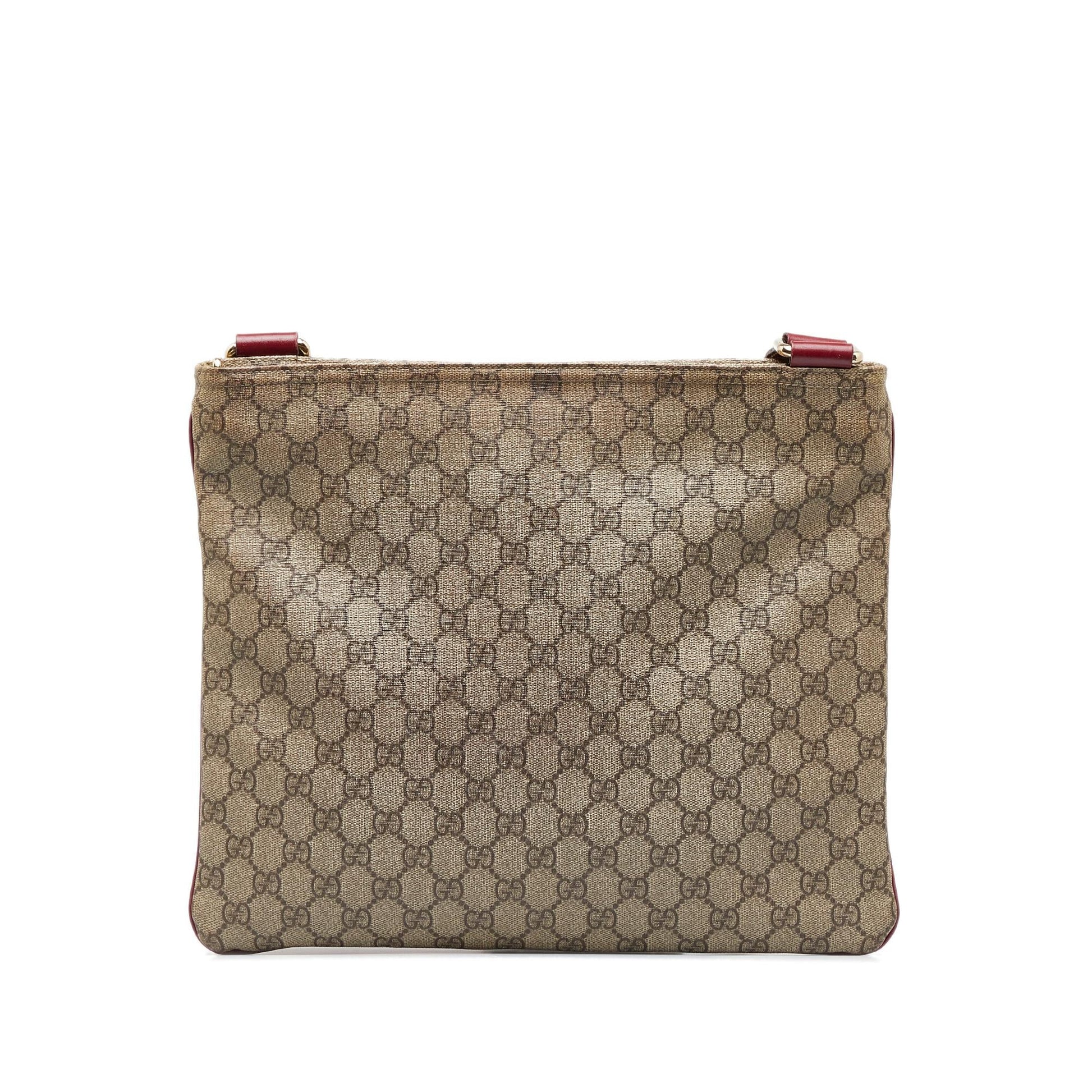 Gucci GG Supreme Web SHG-iPdJuy Canvas Brown Crossbody Bag