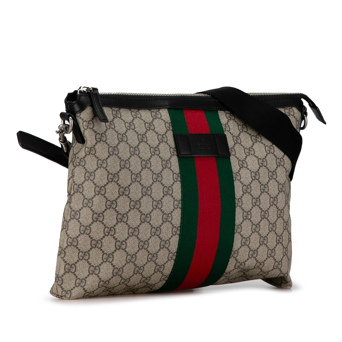 Gucci GG Supreme Web SHG-EfVoA0 Canvas Calf Brown Crossbody Bag