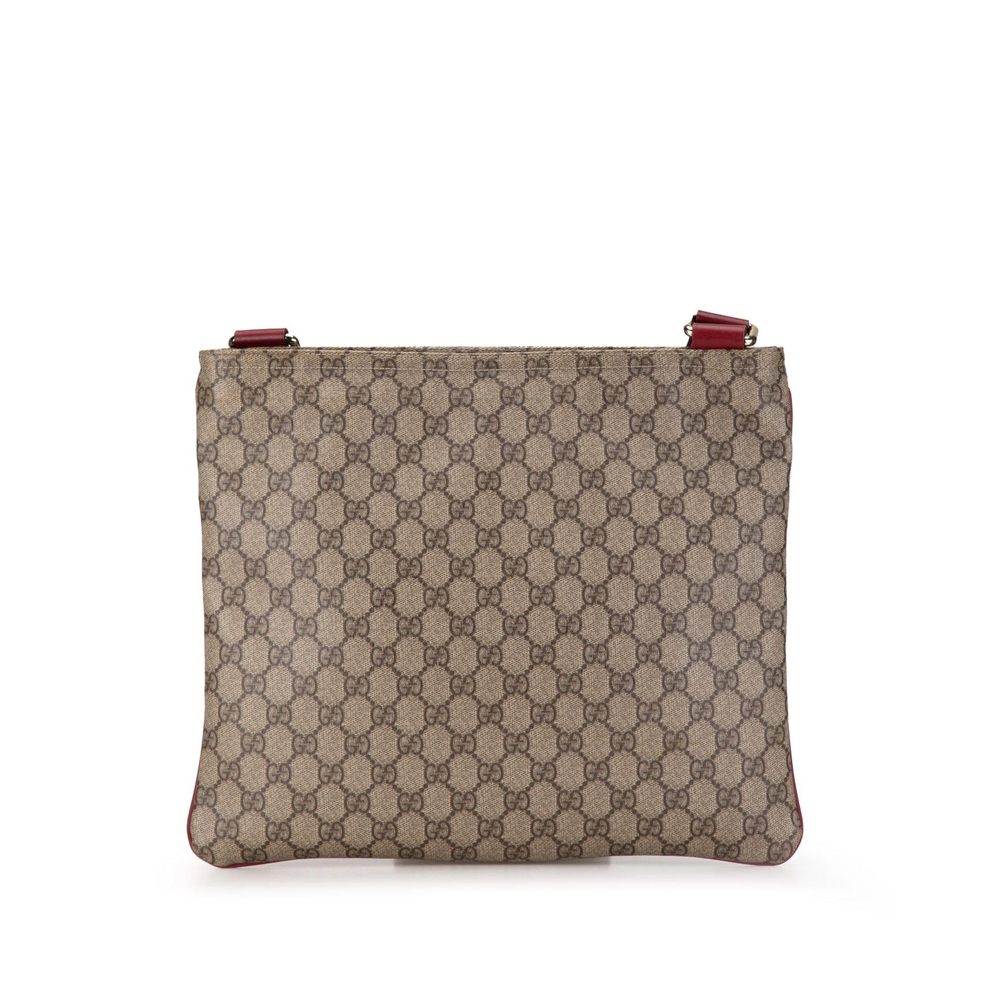 Gucci GG Supreme Web SHG-2dgY1o Canvas Calf Brown Red Crossbody Bag
