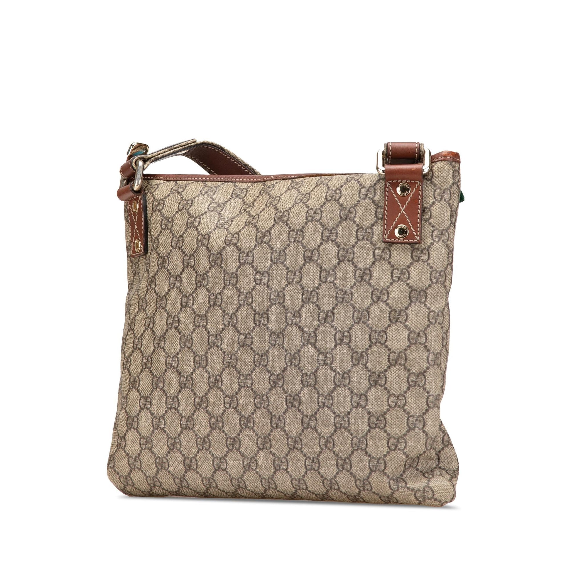 Gucci GG Supreme Web Canvas Brown Crossbody Bag