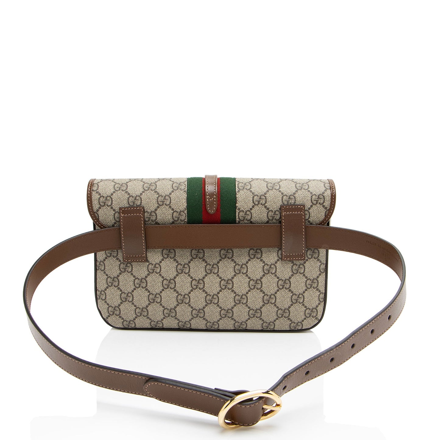 Gucci GG Supreme Web Jackie Belt Leather Canvas Nylon Brown Accessory