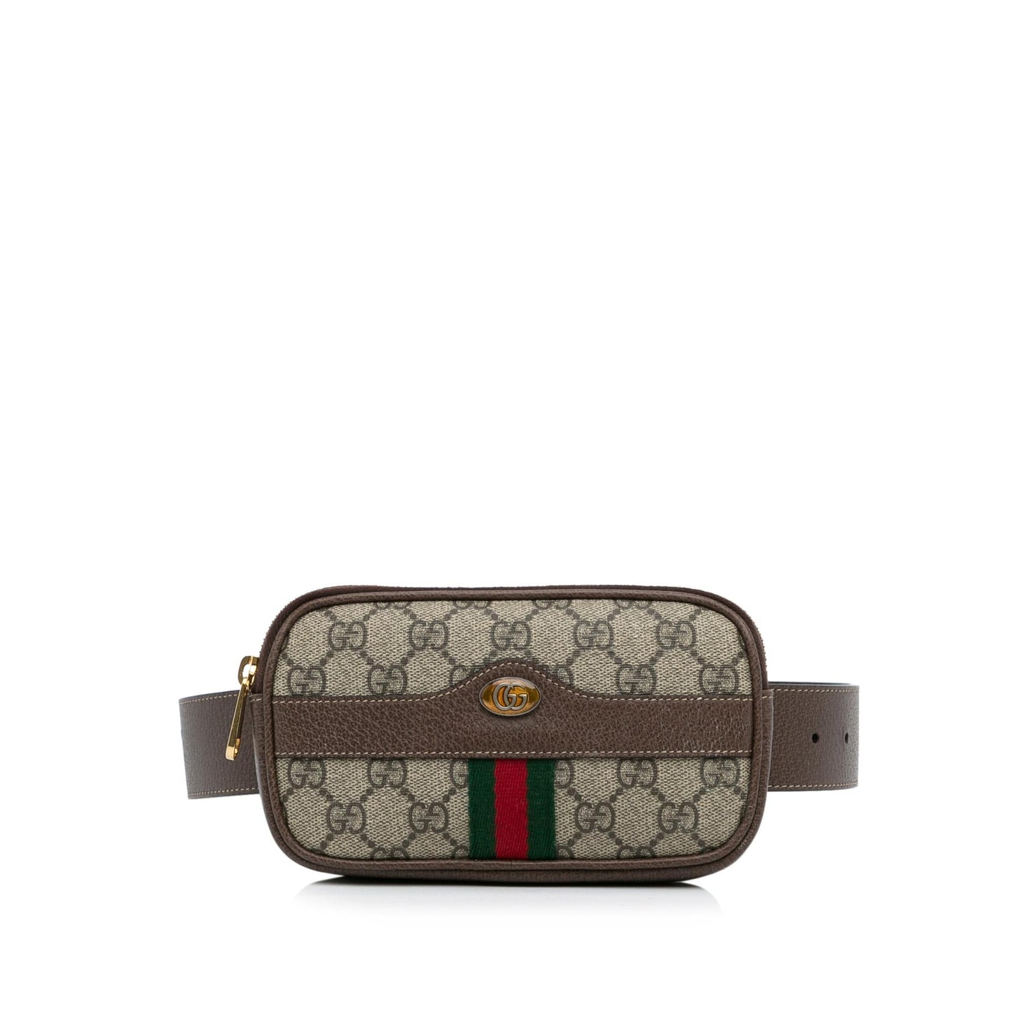 Gucci GG Supreme Web Ophidia Belt Canvas Brown Accessory Shg Fiv3O2